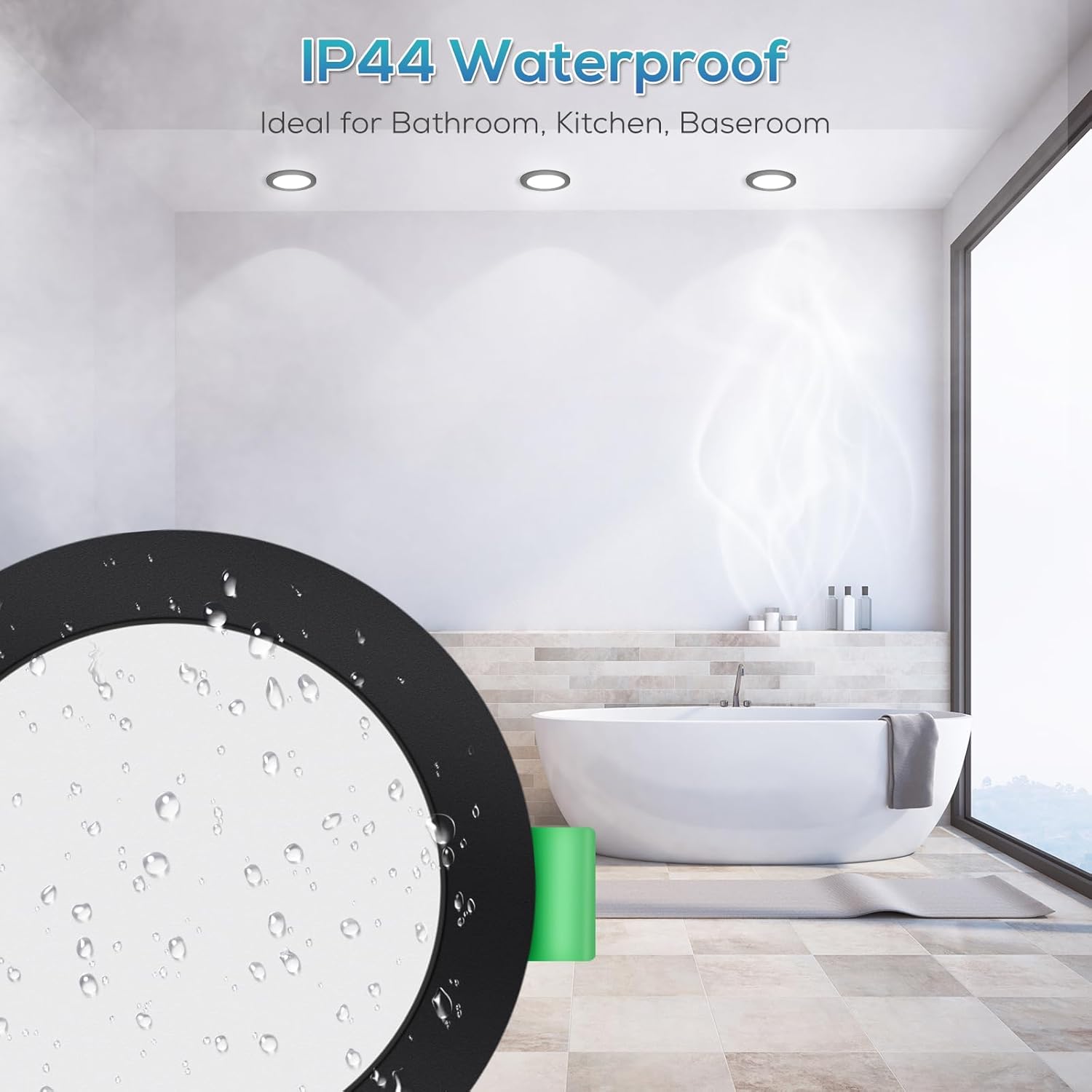 Alusso Lighting Faretto LED Incasso Piatto 7W, Nero - immagine 7