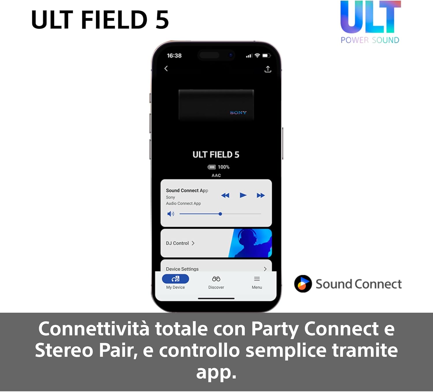 Sony ULT FIELD 5 - Speaker Portatile Bluetooth, Blanco Marfil - immagine 10