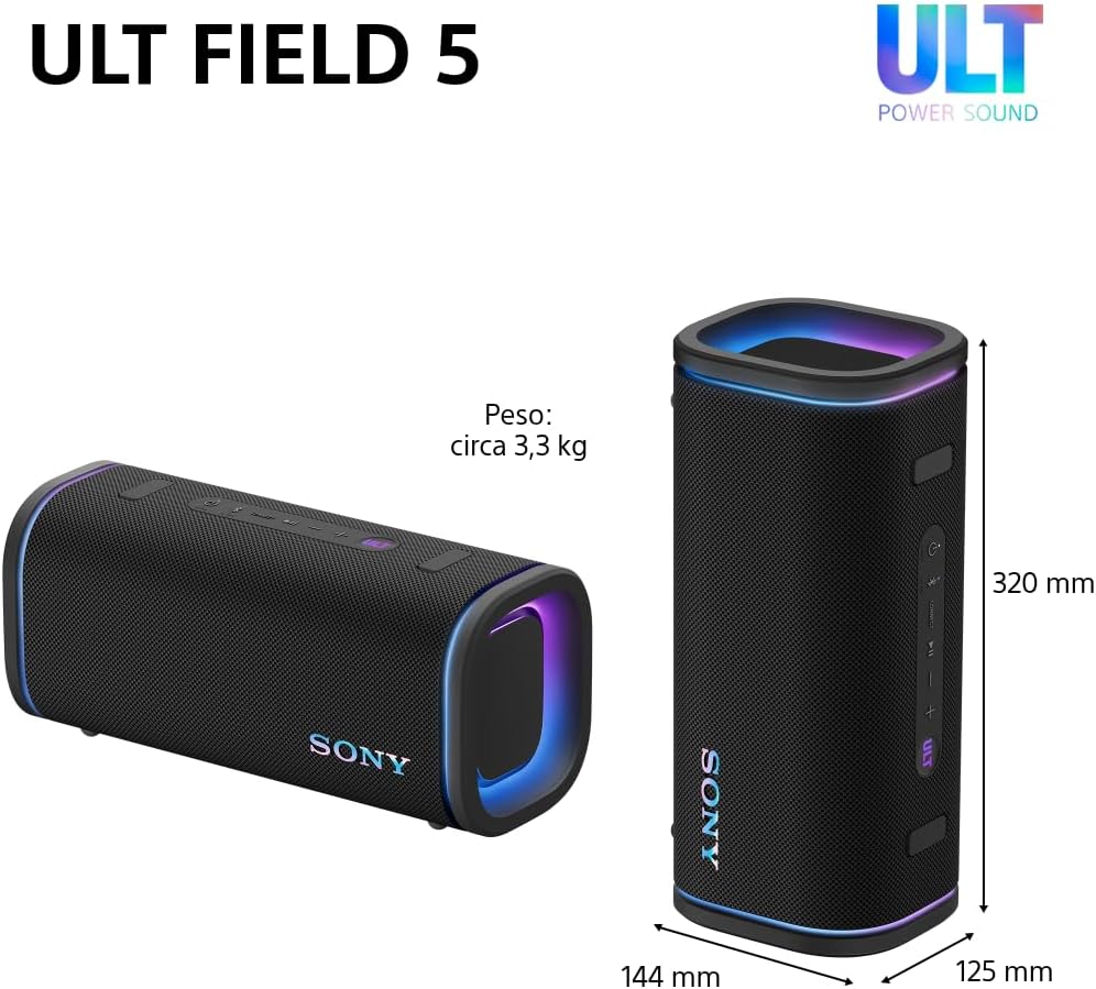 Sony ULT FIELD 5 - Speaker Portatile Bluetooth, Blanco Marfil - immagine 12