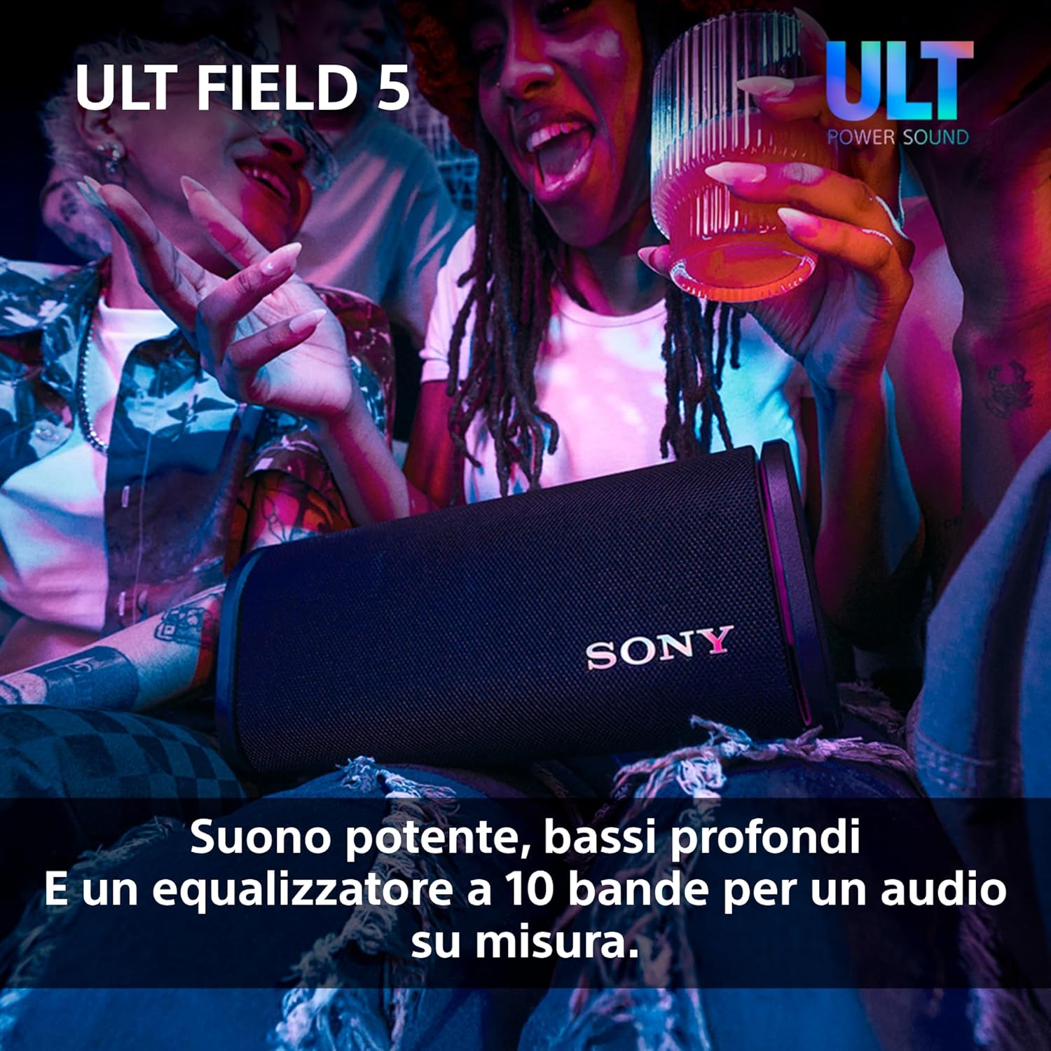 Sony ULT FIELD 5 - Speaker Portatile Bluetooth, Blanco Marfil - immagine 3