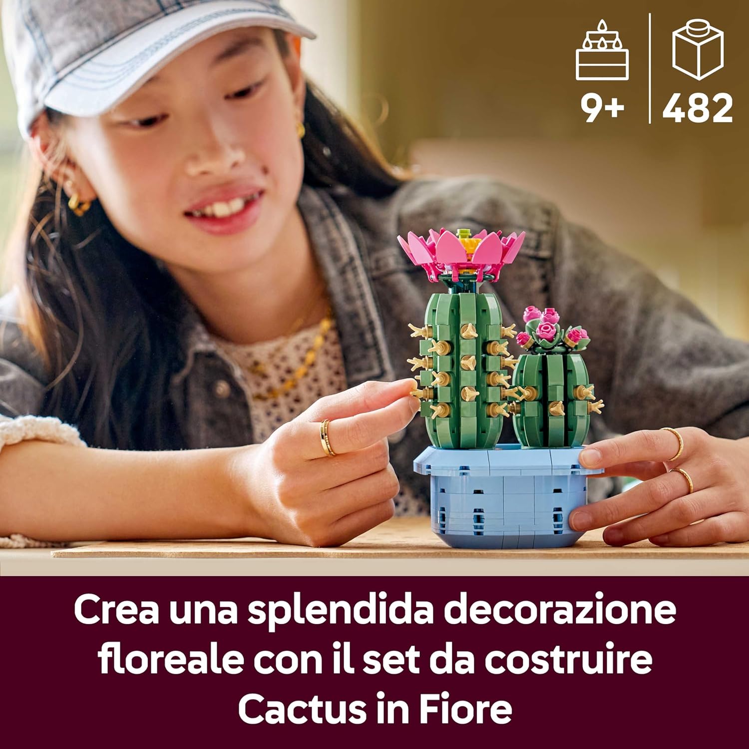 Lego Botanicals Cactus in Fiore - Pianta Artificiale - immagine 2
