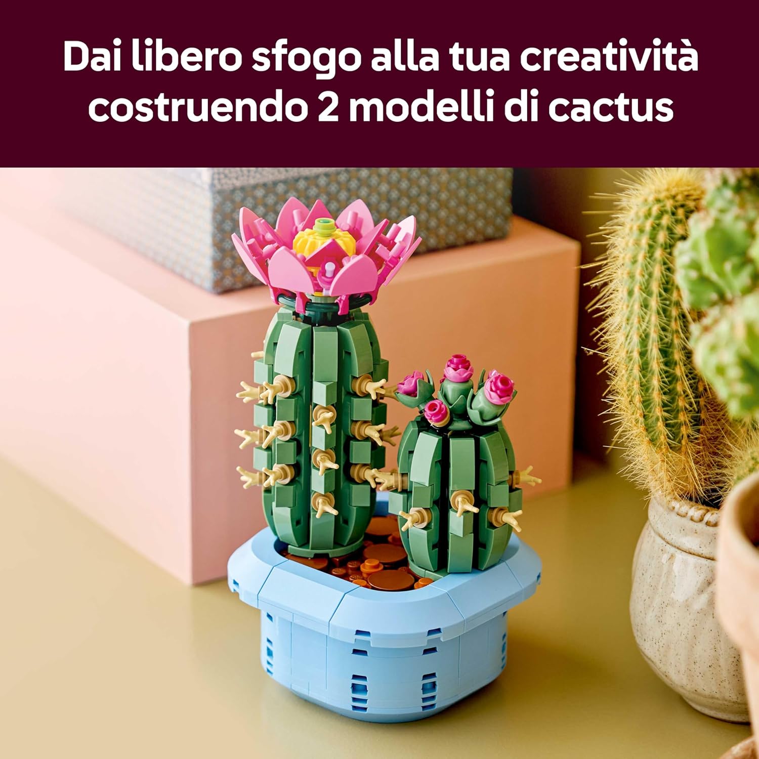 Lego Botanicals Cactus in Fiore - Pianta Artificiale - immagine 3