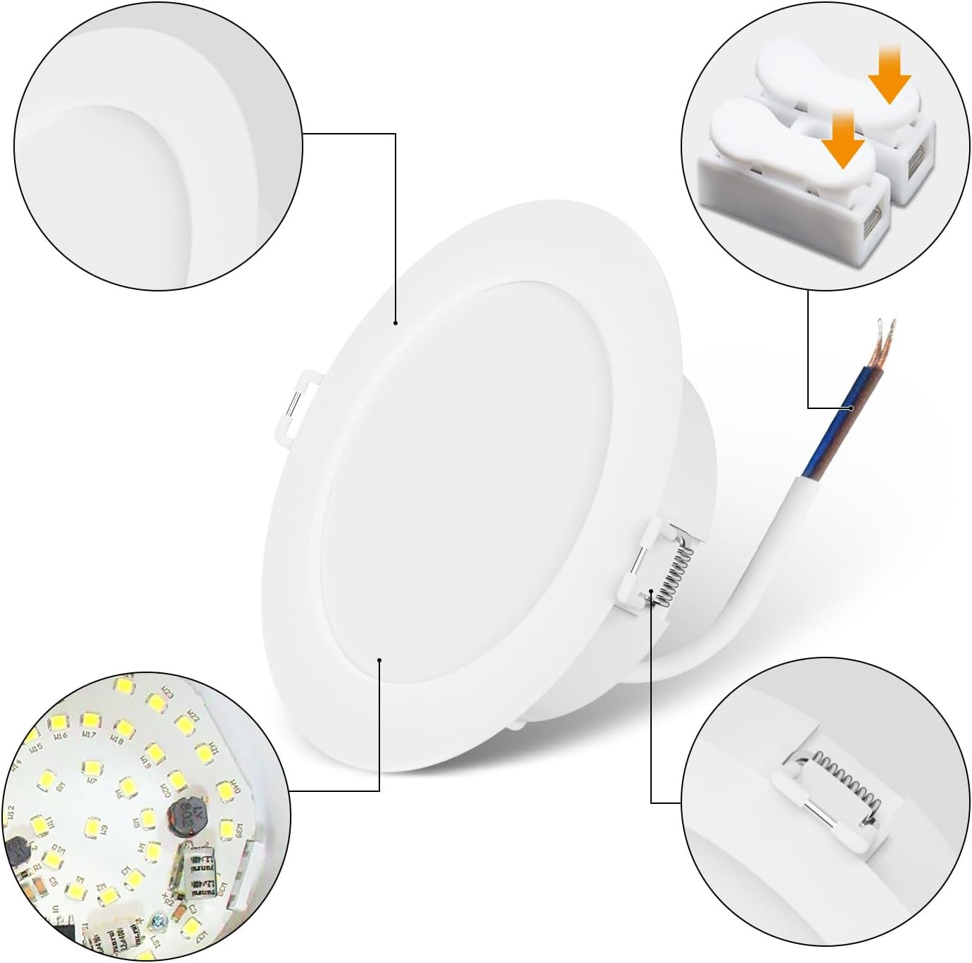 Lvwit Faretti LED da Incasso 6W - Set di 6 - immagine 4