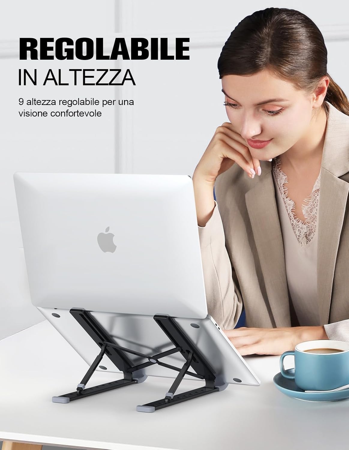 Babacom Supporto PC Portatile Regolabile 5 Livelli - immagine 2