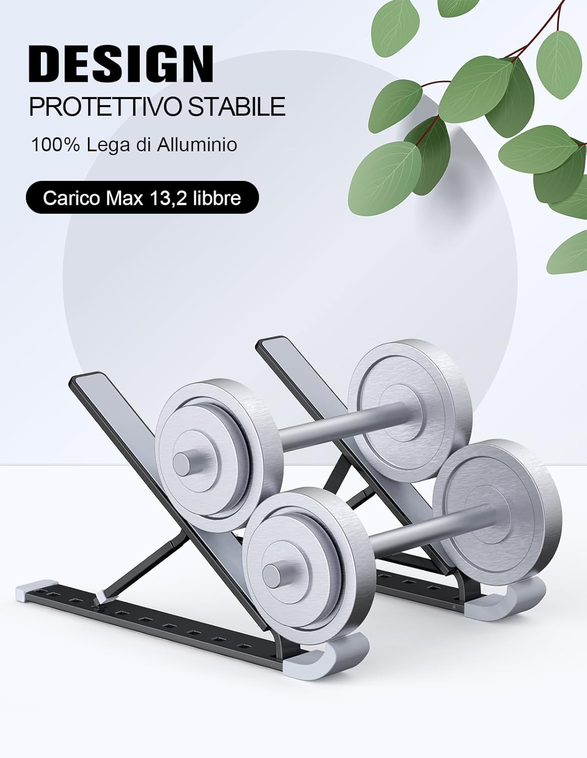 Babacom Supporto PC Portatile Regolabile 5 Livelli - immagine 6