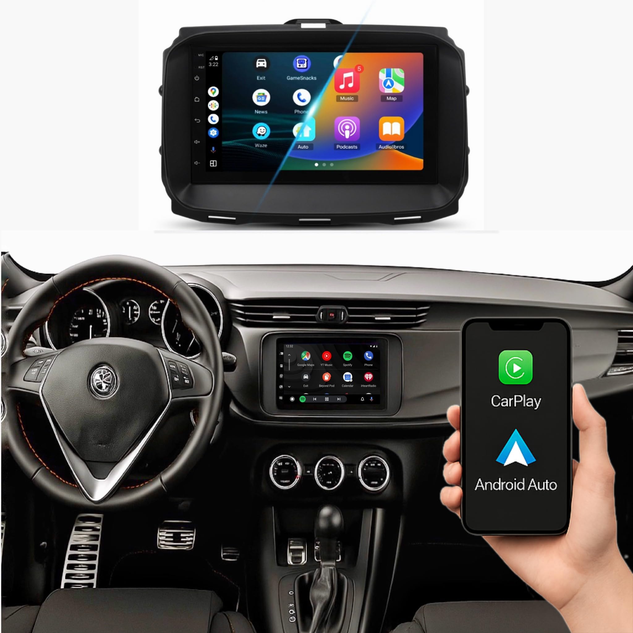 Autoradio Custom Fit per Alfa Romeo Giulietta (2015–2020)
