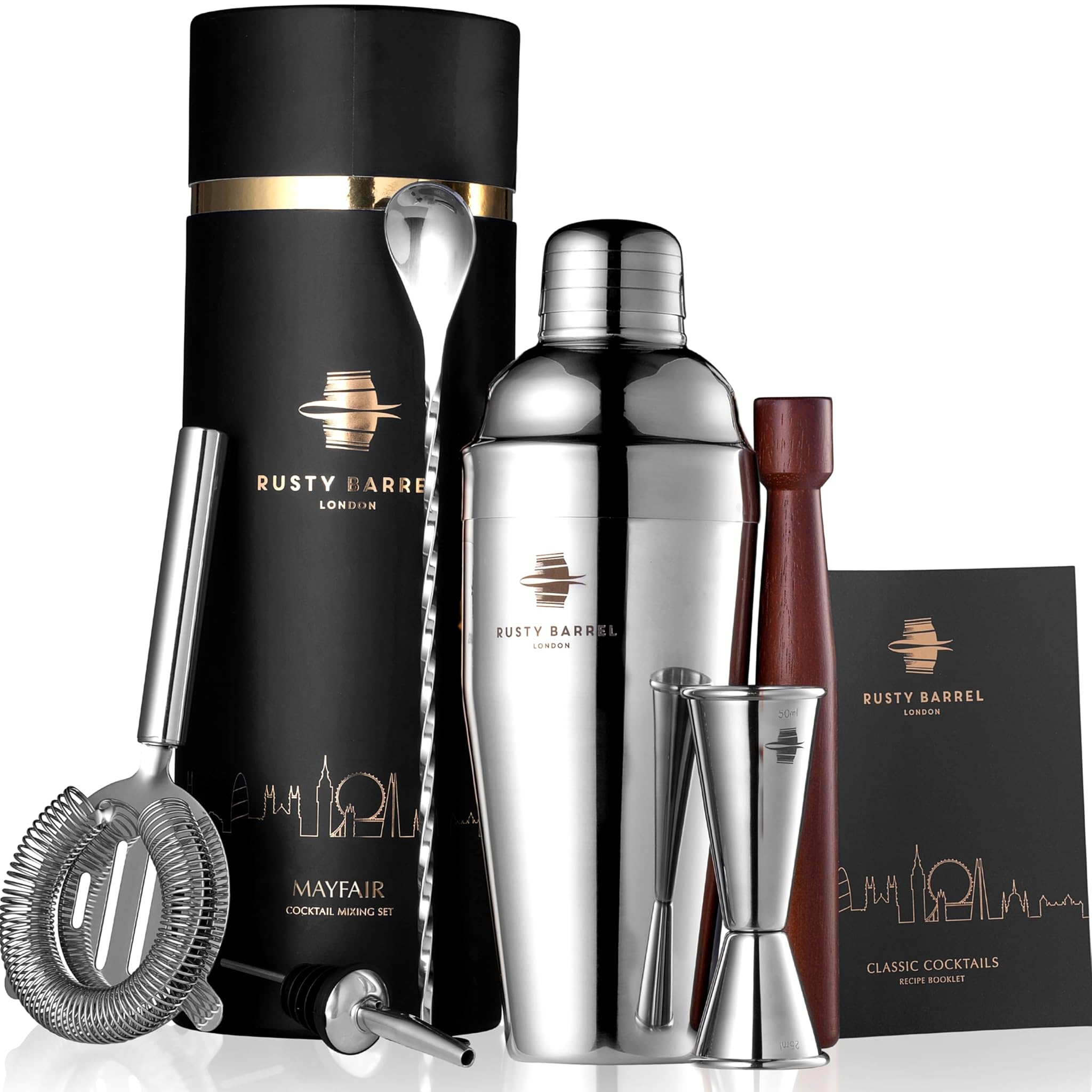 Set Cocktail Mayfair - Shaker in Acciaio Inossidabile