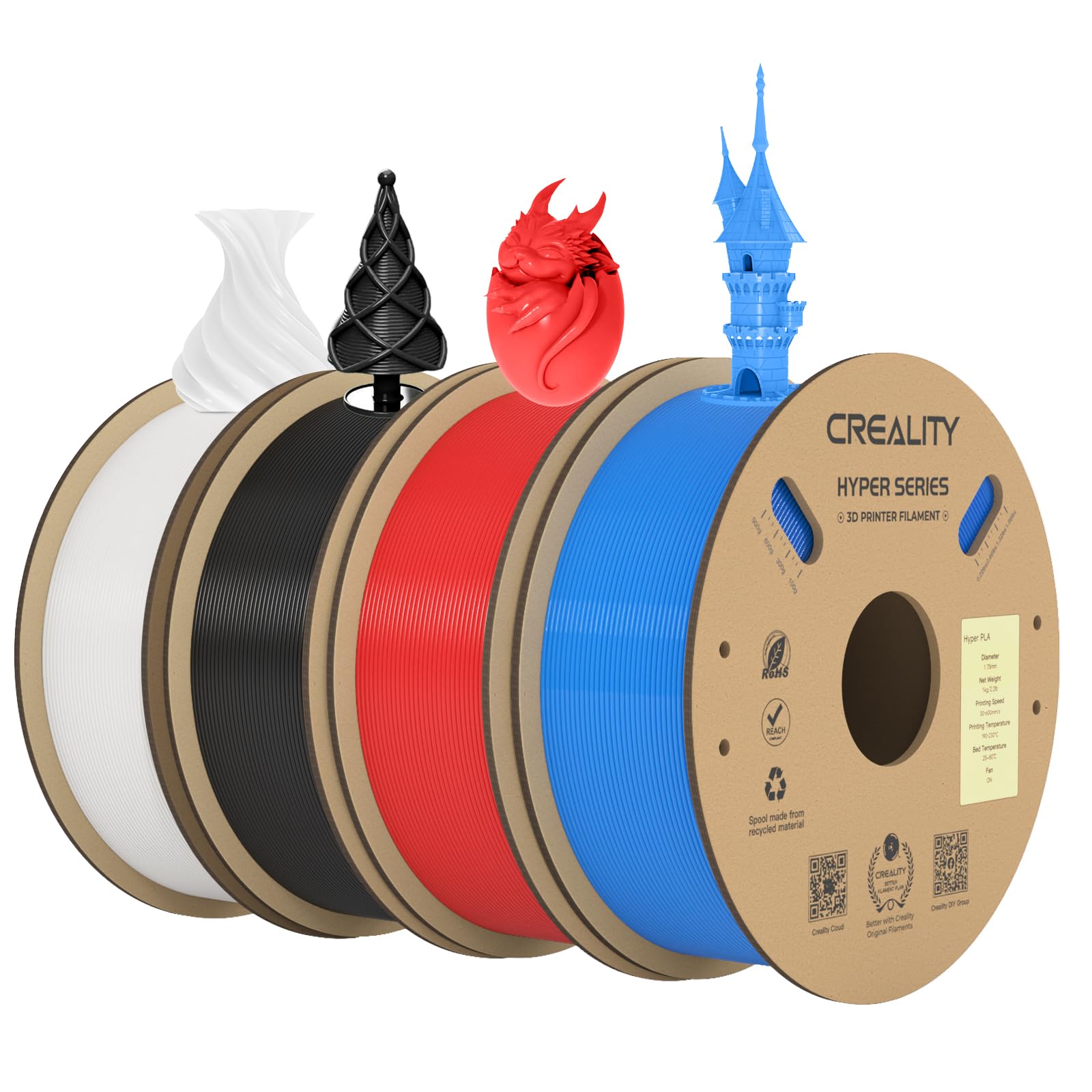Creality Hyper PLA Filament 4KG - Per Stampanti 3D Alta Velocità