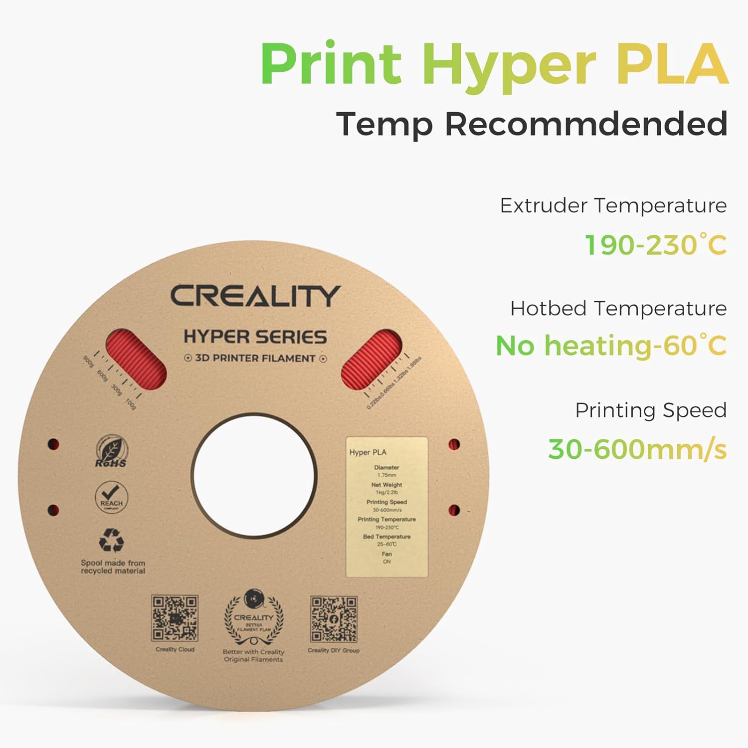 Creality Hyper PLA Filament 4KG - Per Stampanti 3D Alta Velocità - immagine 5