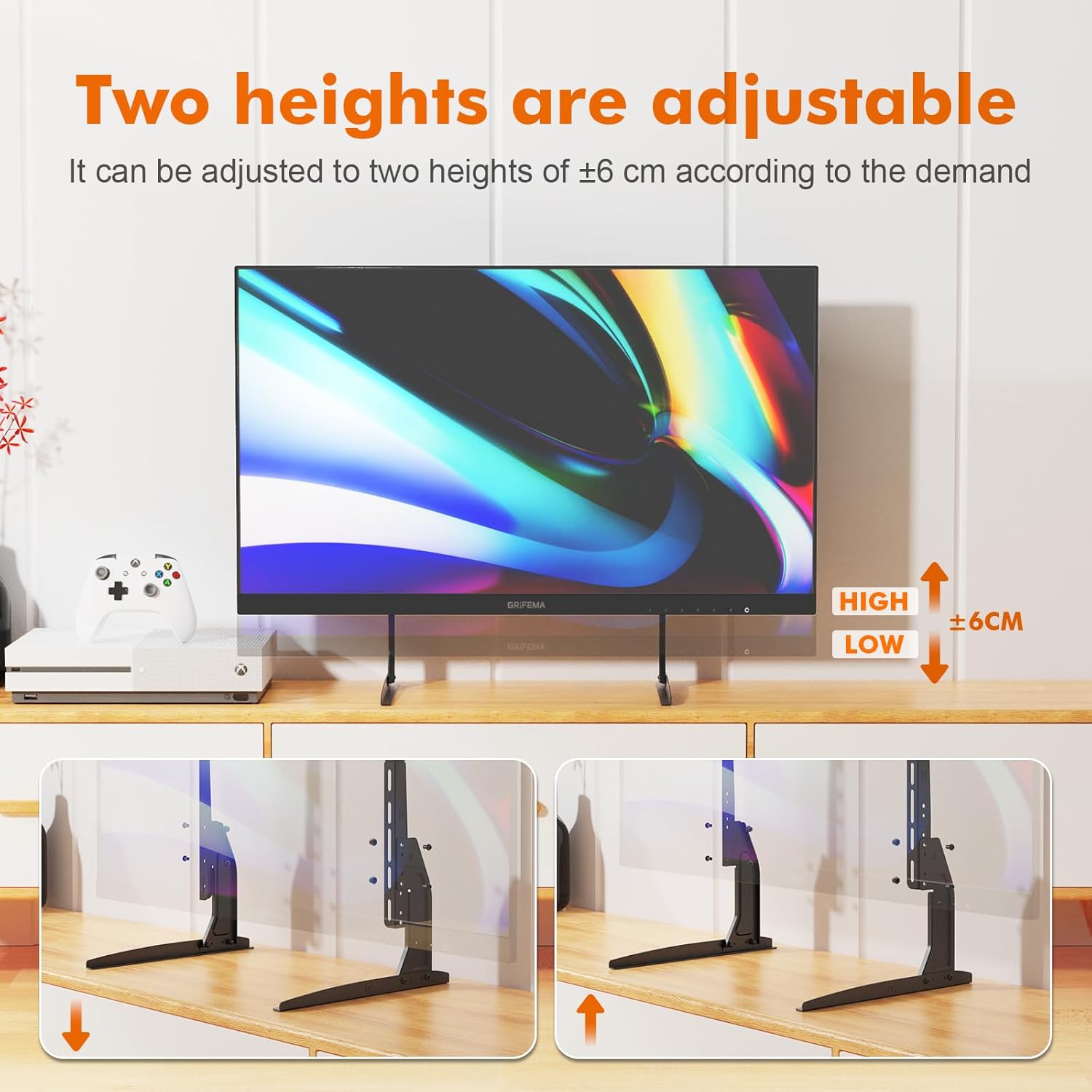 Grifema Piedistallo TV Universale per LCD/LED/OLED/Plasma - immagine 4