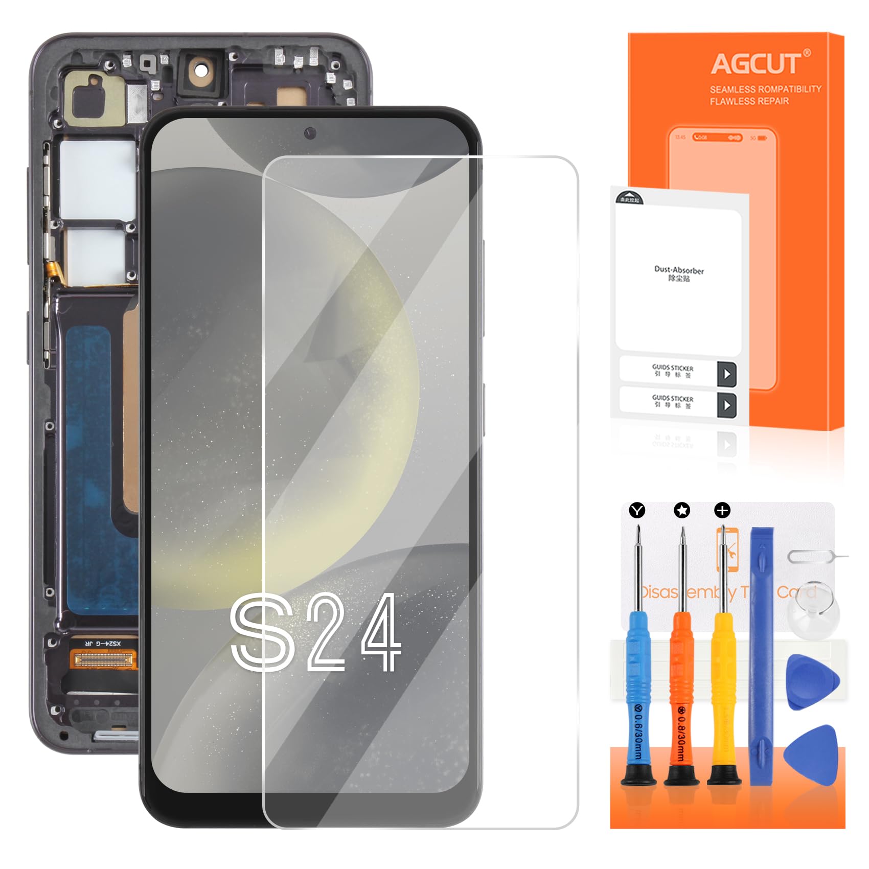 Display LCD Incell per Samsung Galaxy S24 6,2 pollici, Nero