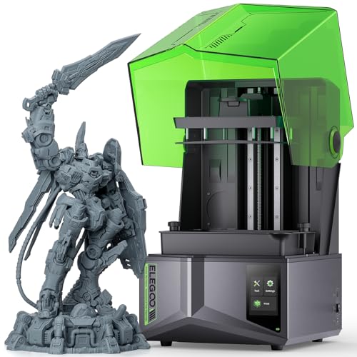 ELEGOO Saturn 4 Stampante 3D Resina, LCD HD Mono 12K da 10", Livellamento Automatico Intelligente, Rilevamento intelligente, Grande Volume di Stampa 218x122x220 mm³