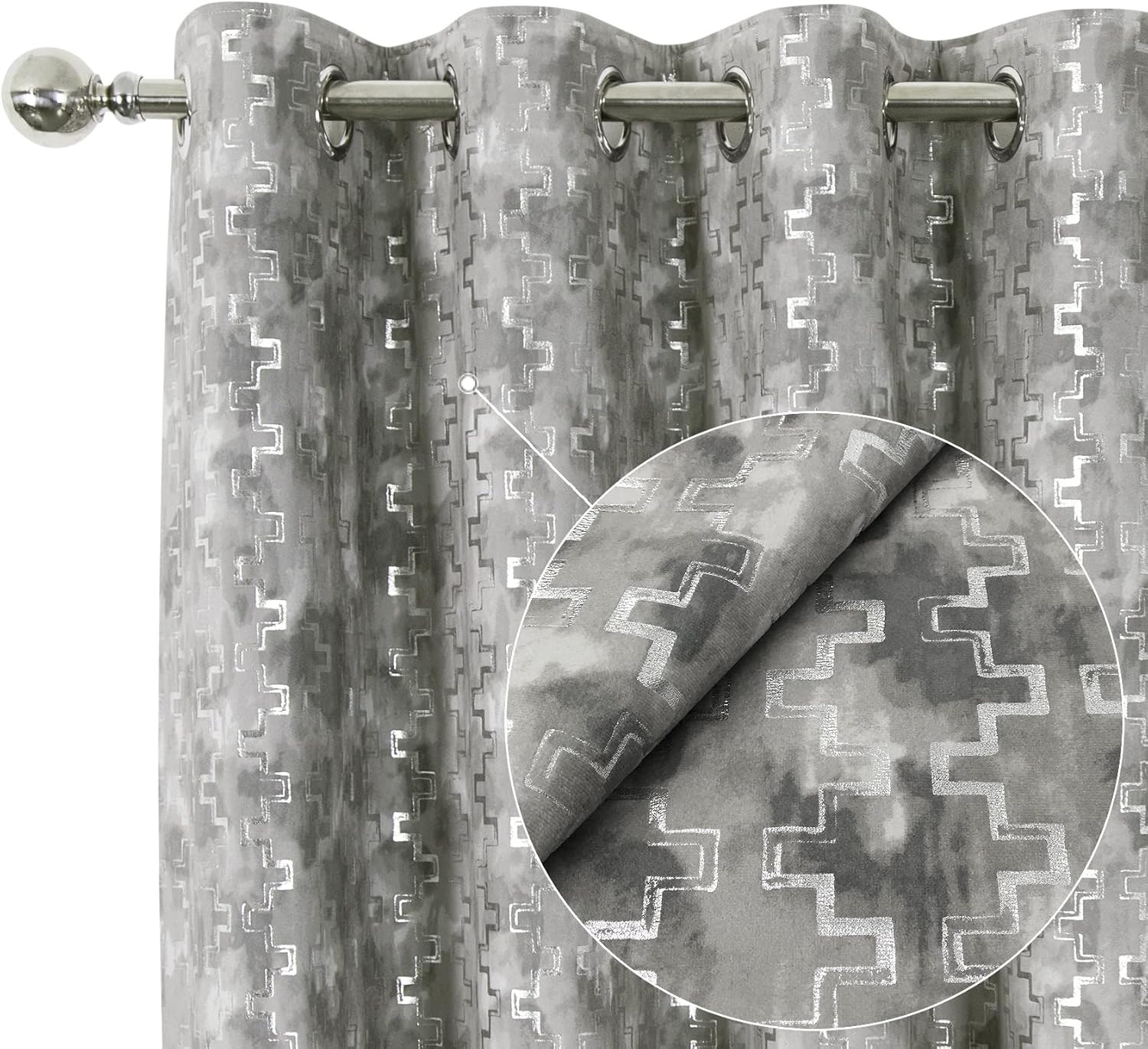 Always4u Tende Oscuranti con Occhielli, Set da 2 - immagine 4