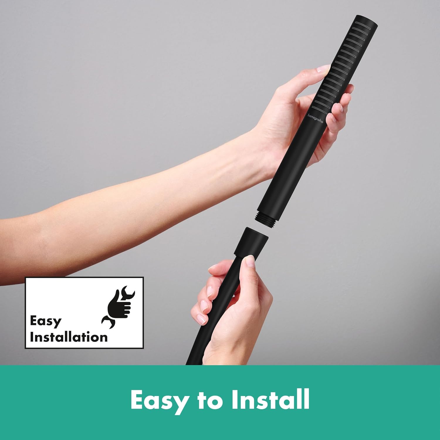 hansgrohe Pulsify S - Doccetta a Risparmio Idrico, Nero Opaco - immagine 3