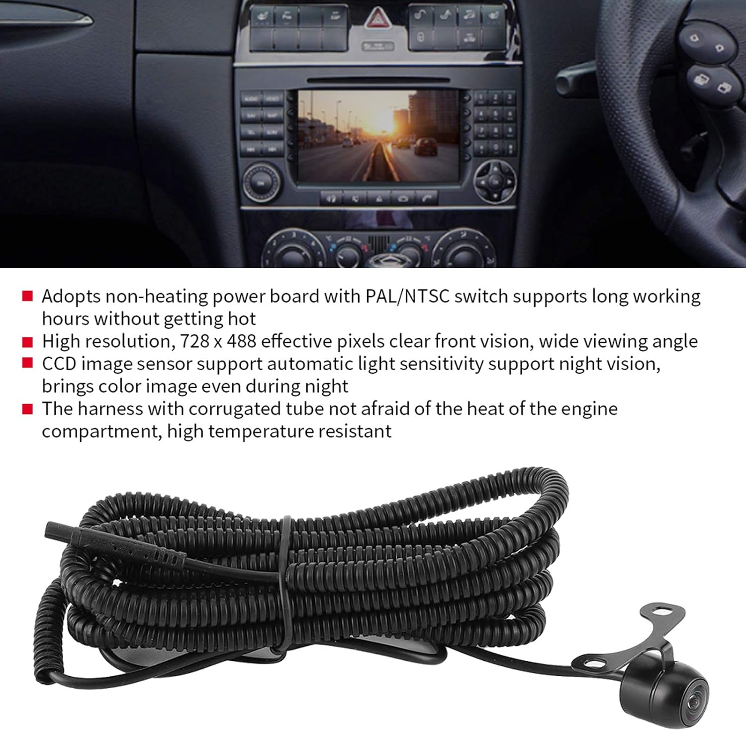 Telecamera CCD per Auto Universale con Visione Notturna - immagine 4