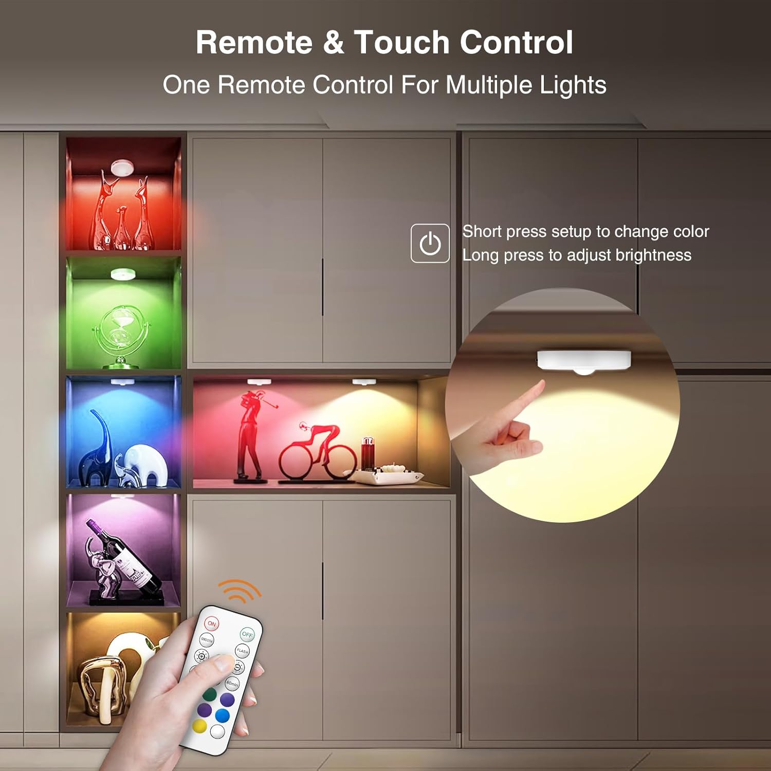 Mekkleon Puck Luci LED Ricaricabili con Telecomando - immagine 6