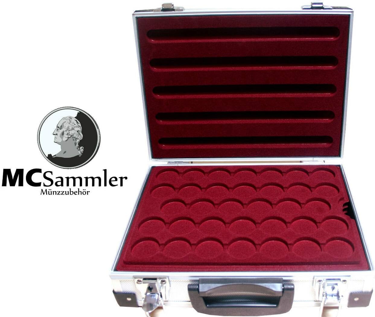 MC.Sammler Portamonete Alluminio 5 Scomparti - immagine 2