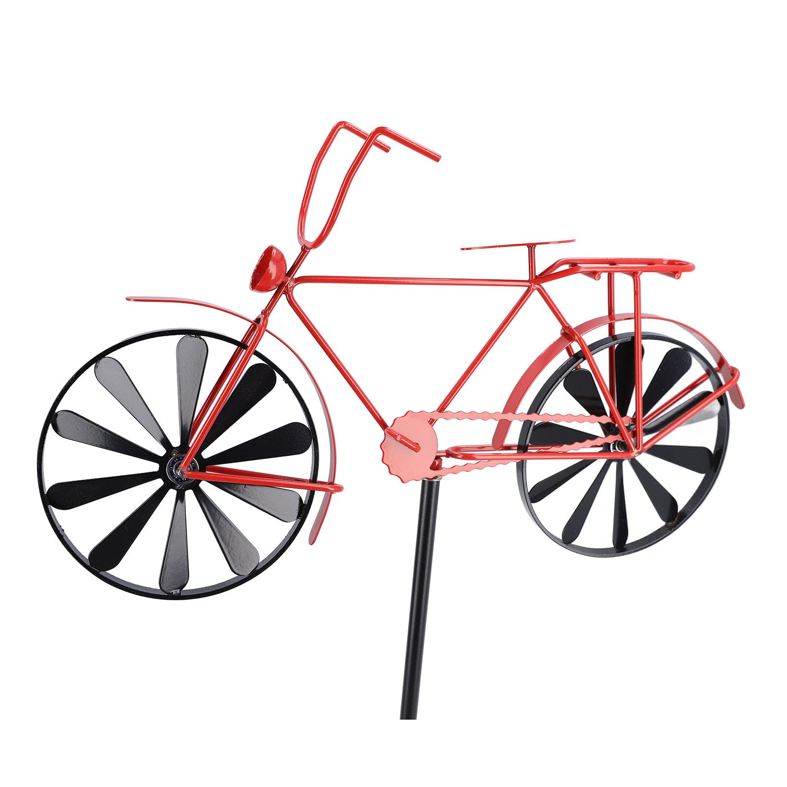 EMUKOEP Girandola per Bicicletta Decorazione per Girandola per Bicicletta in Ferro Metallico Stile Vintage per Giardino Esterno Rosso