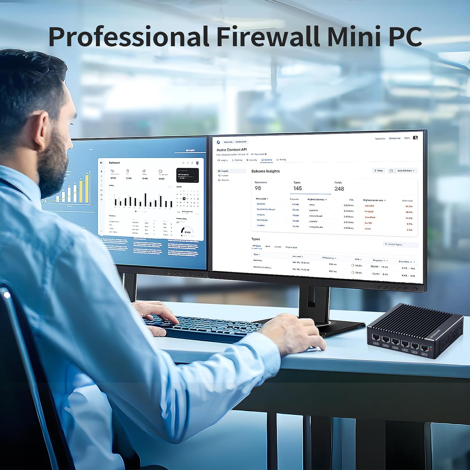 Mini PC Intel N3700 Micro Firewall 6X LAN - immagine 6