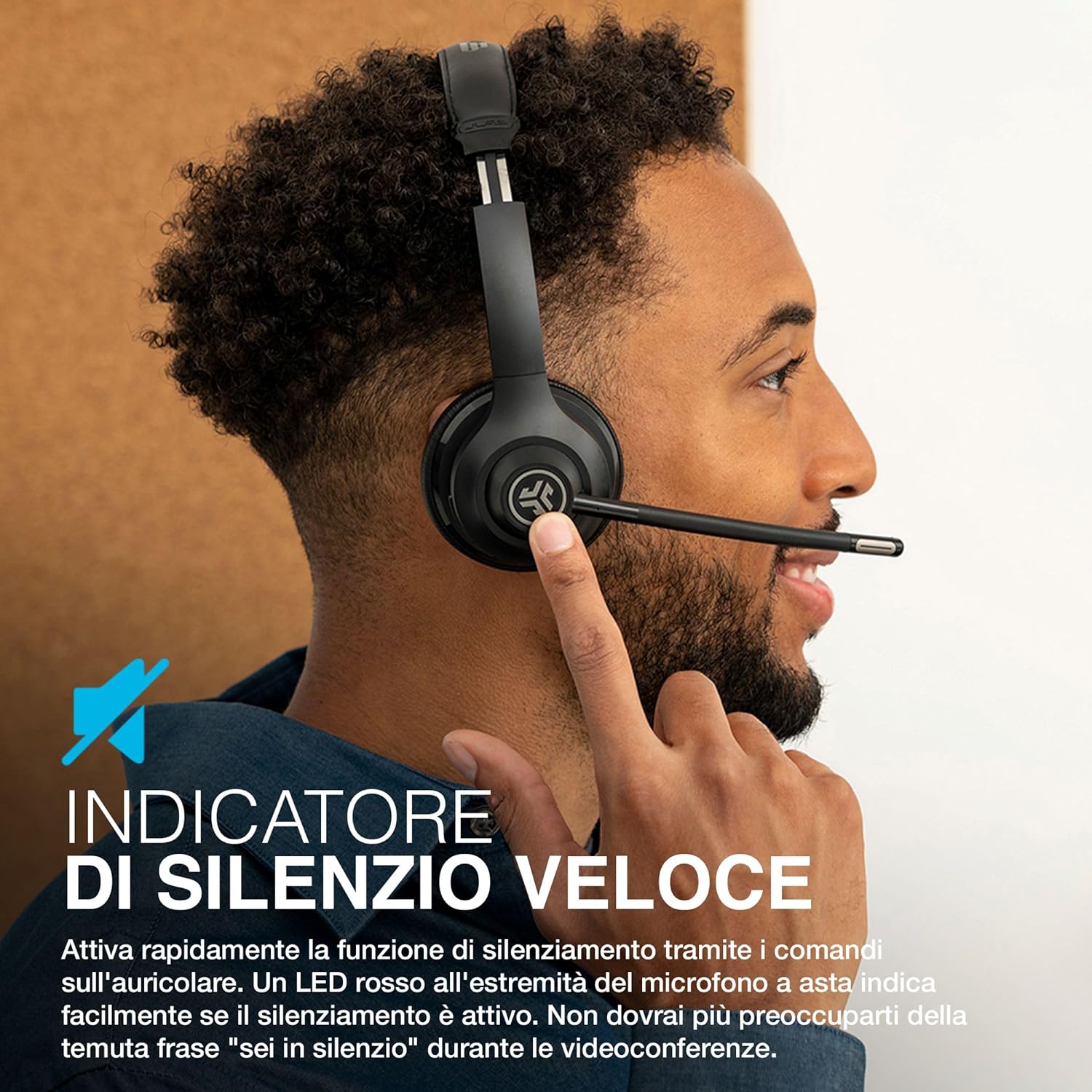 Jlab Go Work - Cuffie Wireless con Microfono - immagine 5