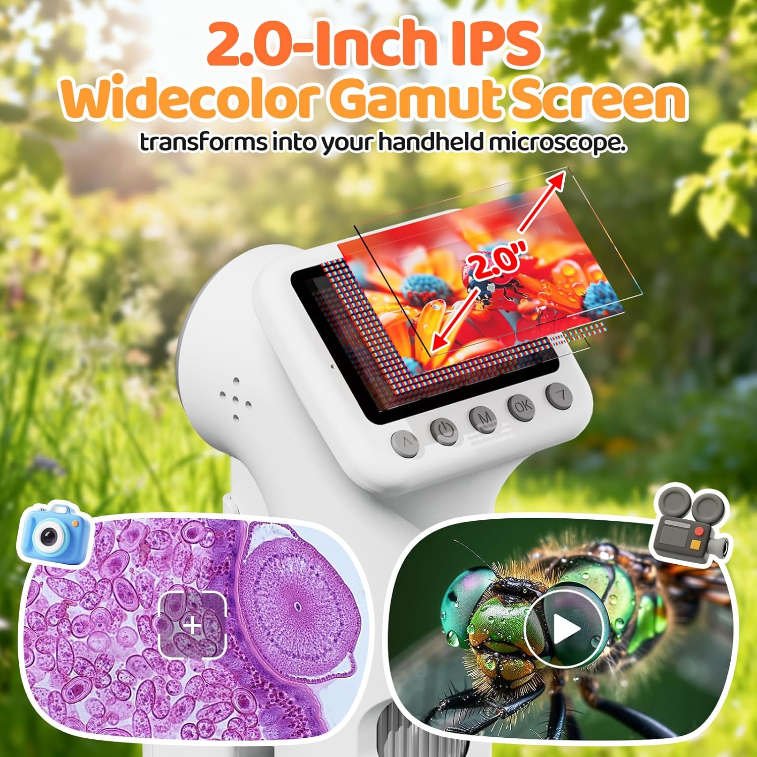 Microscopio Digitale Portatile 1600X per Bambini - immagine 2