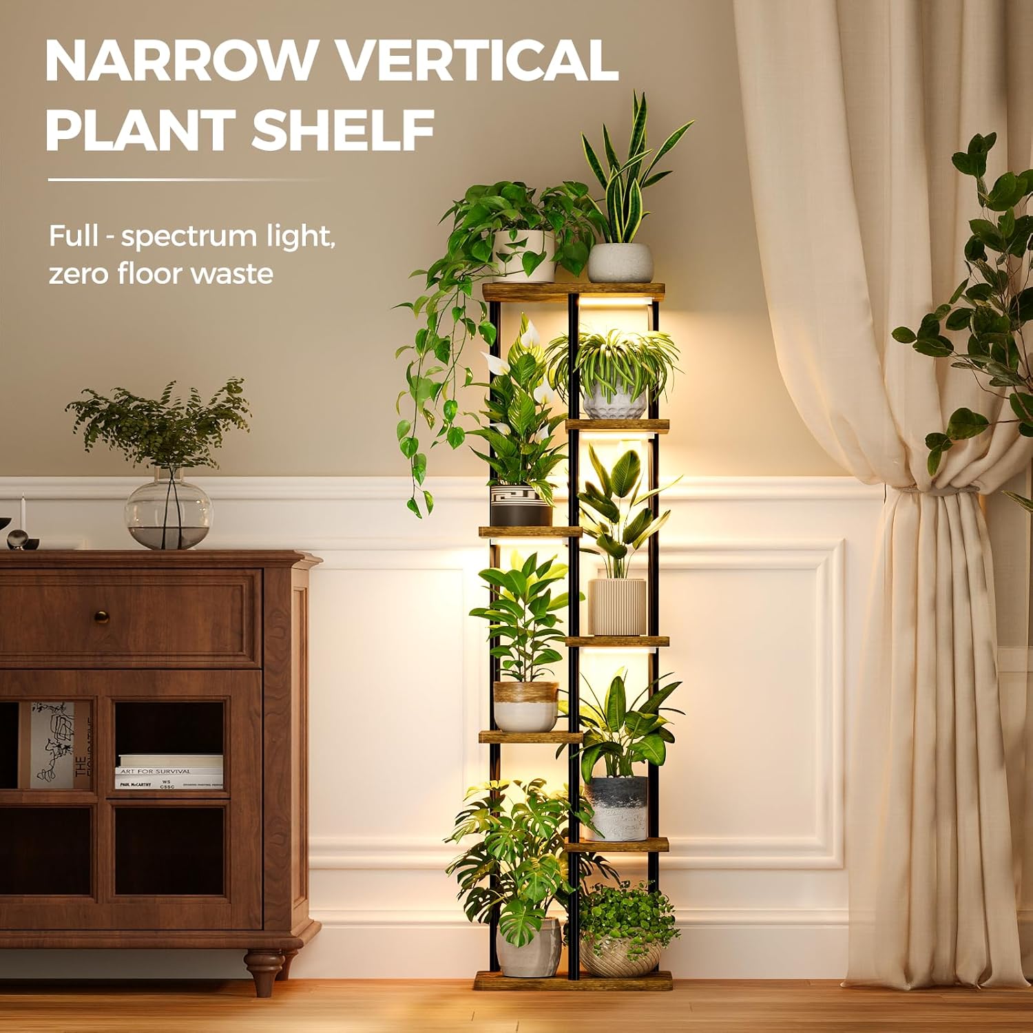 Bamworld Mensola per Piante con Luce Crescita - immagine 3