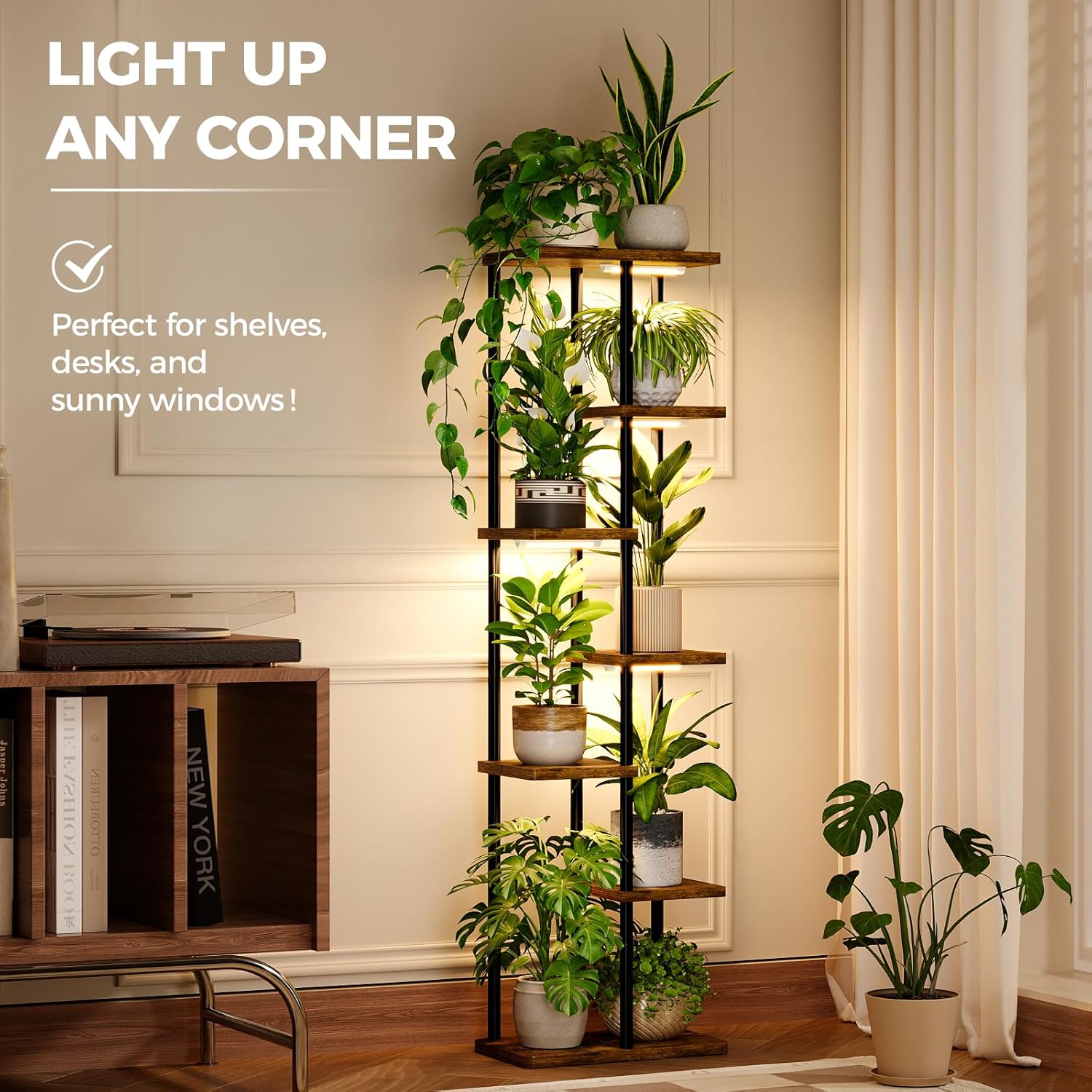 Bamworld Mensola per Piante con Luce Crescita - immagine 4