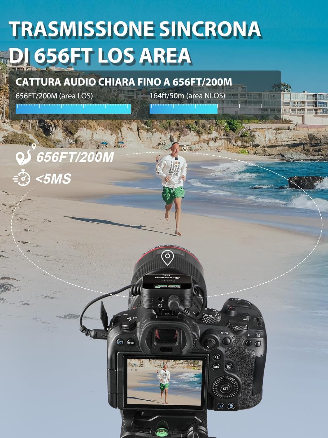 Moman C2X Microfono Lavalier Wireless Professionale 2.4GHz - immagine 2