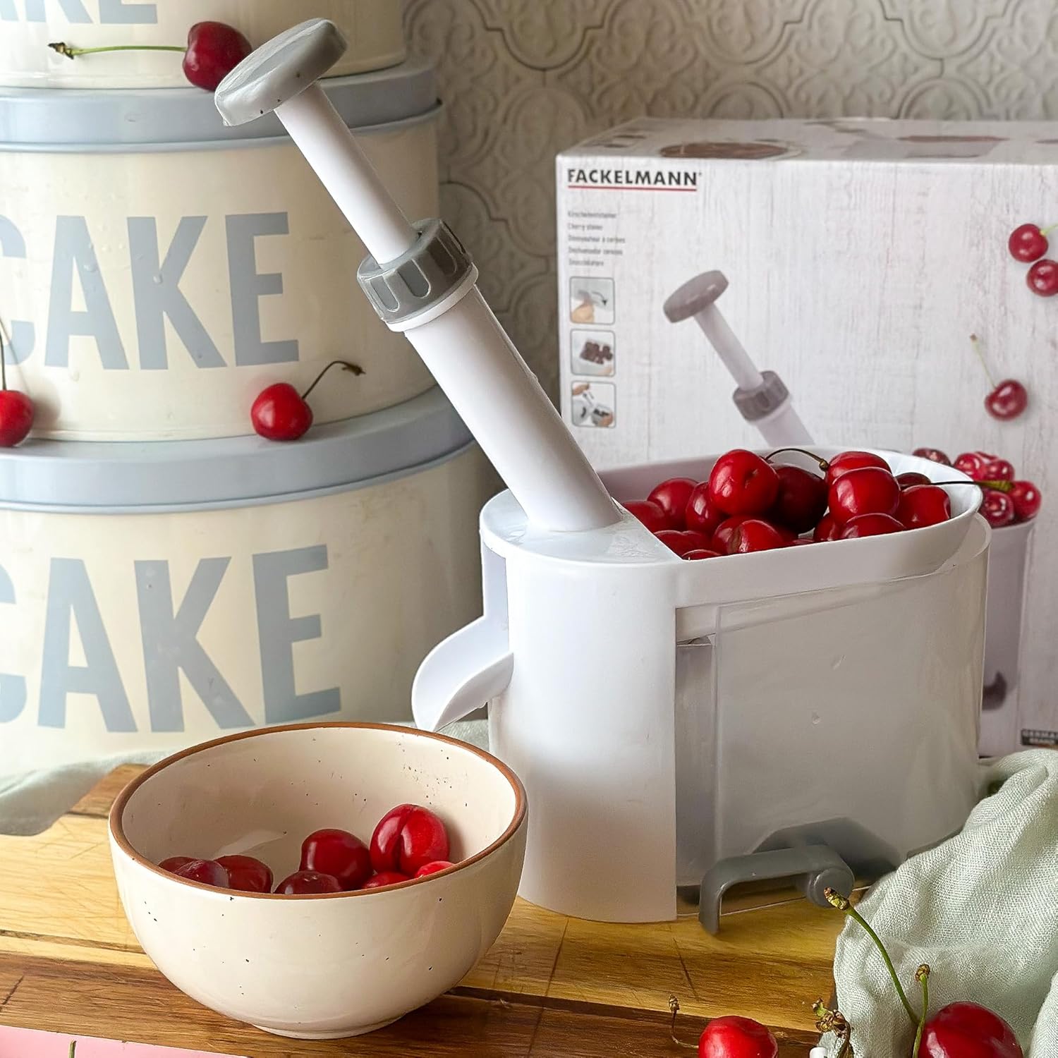 Fackelmann Denocciolatore a Stantuffo per Ciliegie e Olive - immagine 2