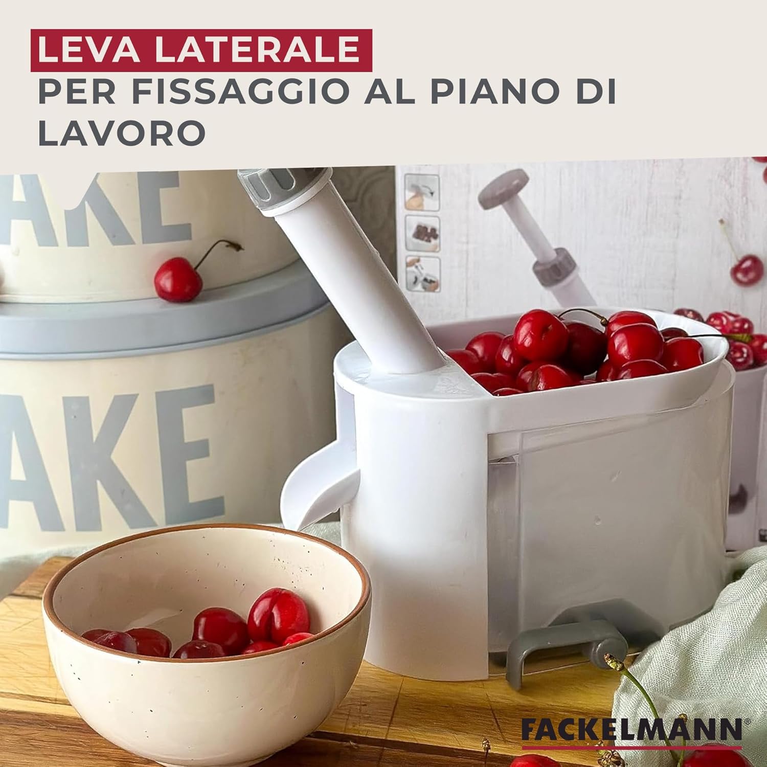 Fackelmann Denocciolatore a Stantuffo per Ciliegie e Olive - immagine 7