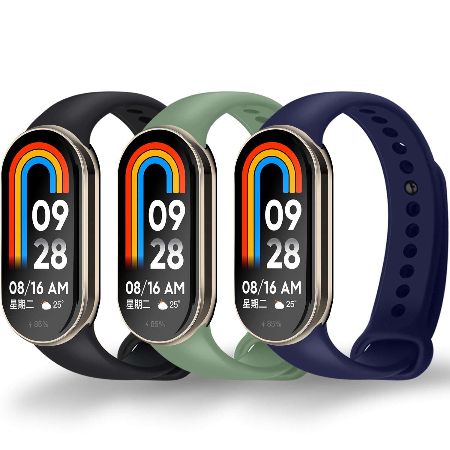 3PCS (Nero+Verde militare+Blu scuro)