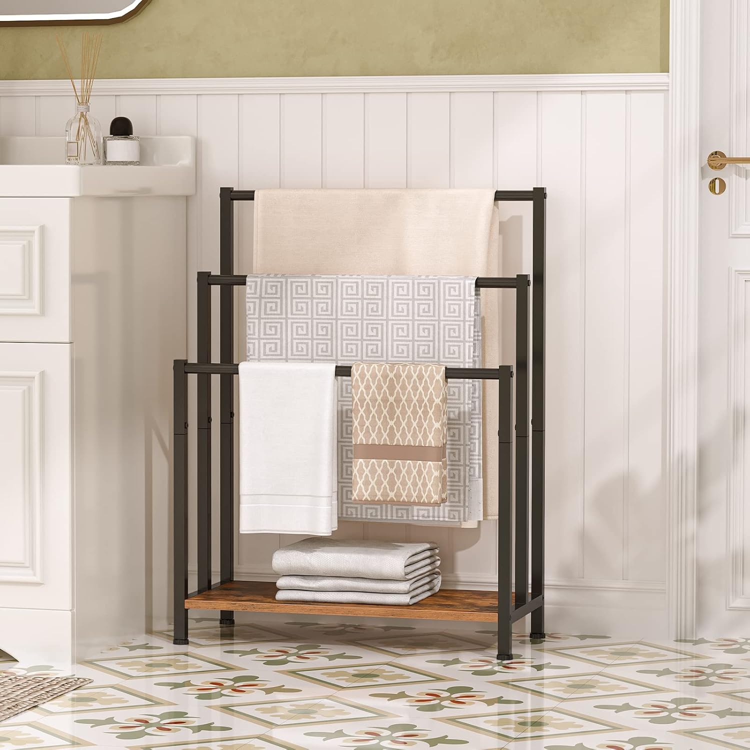 Hoobro Portasciugamani Autoportante 3 Bracci - immagine 2