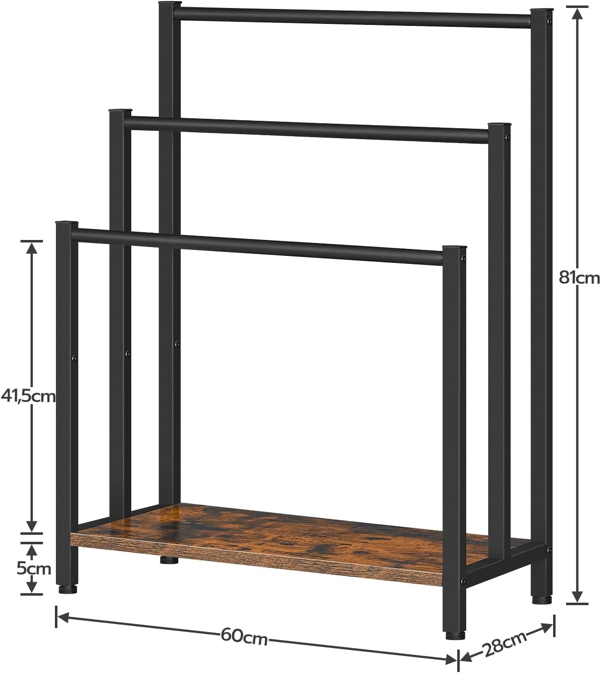 Hoobro Portasciugamani Autoportante 3 Bracci - immagine 4
