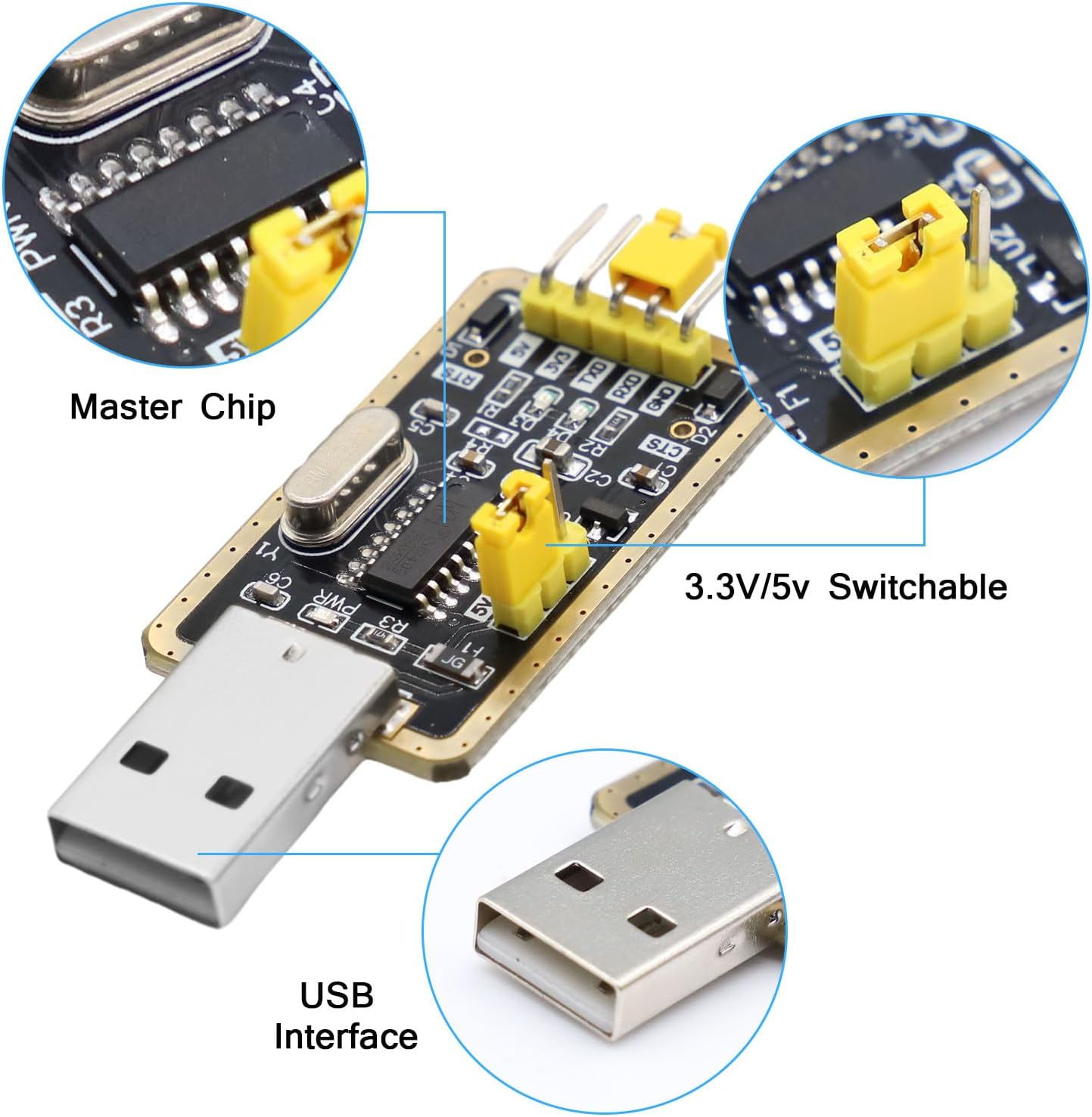 3 Adattatori USB UART-TTL con Convertitore CH340G - immagine 3