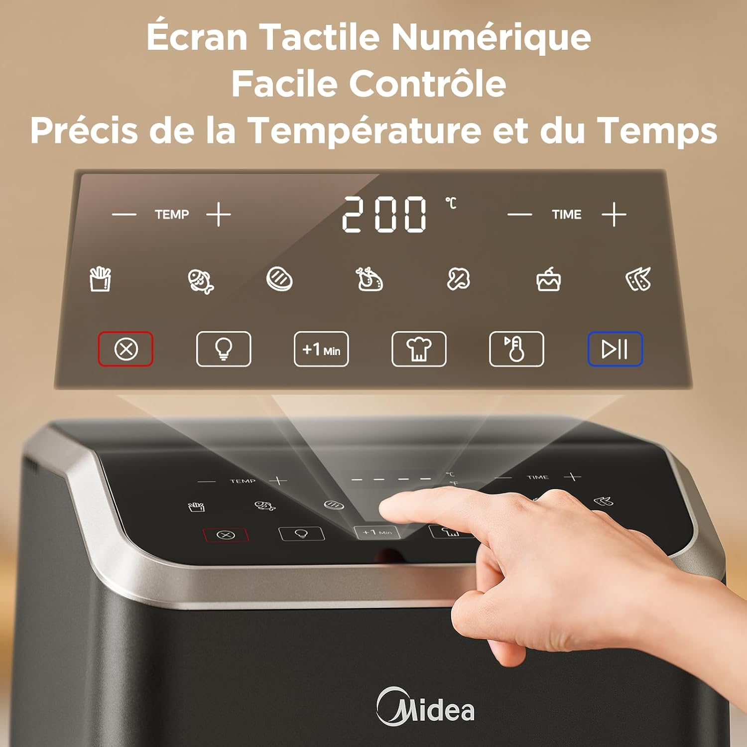 Midea Friggitrice ad aria calda 7L con Easy View - immagine 6