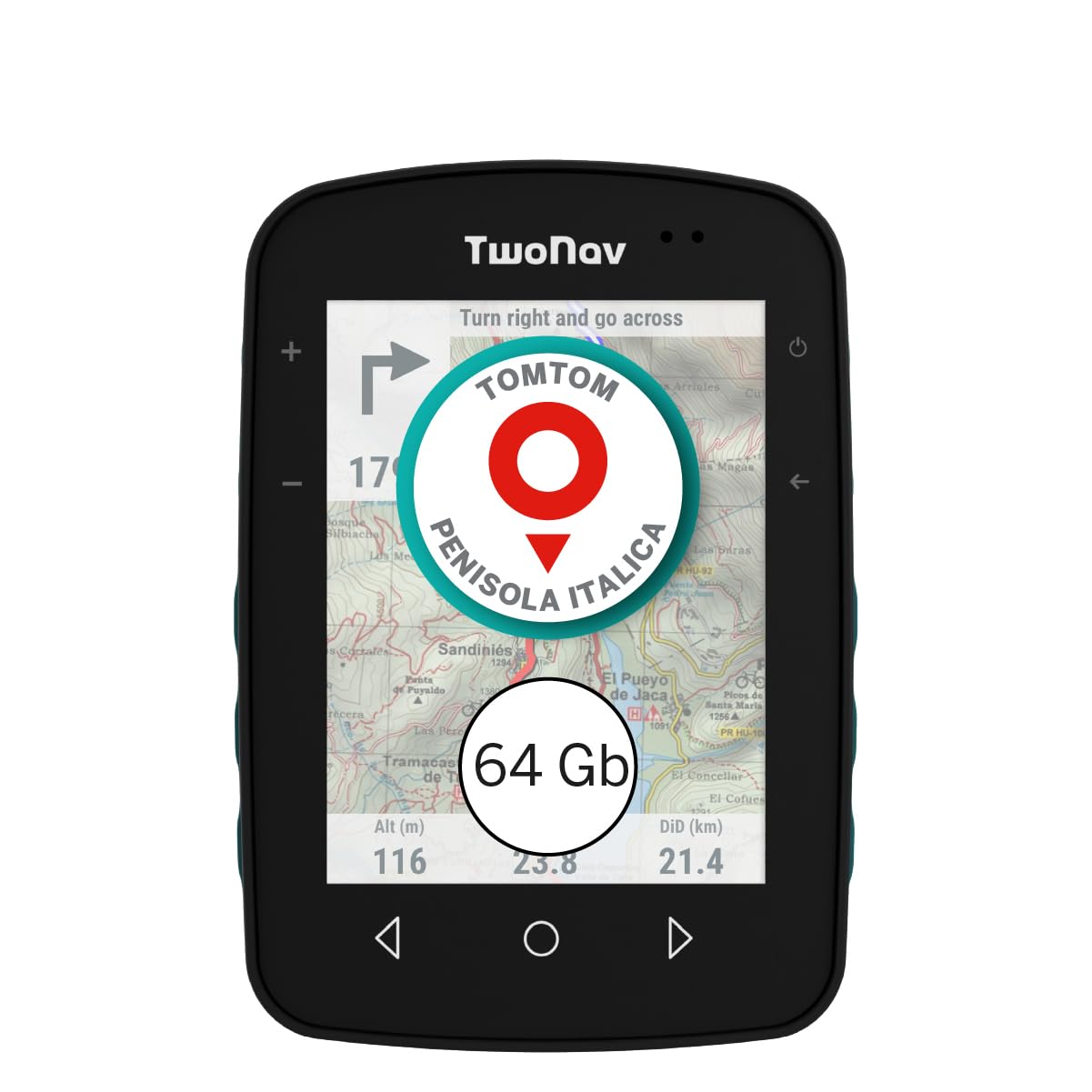 Twonav Terra (64 GB) - GPS con Schermo Wide 3,7"