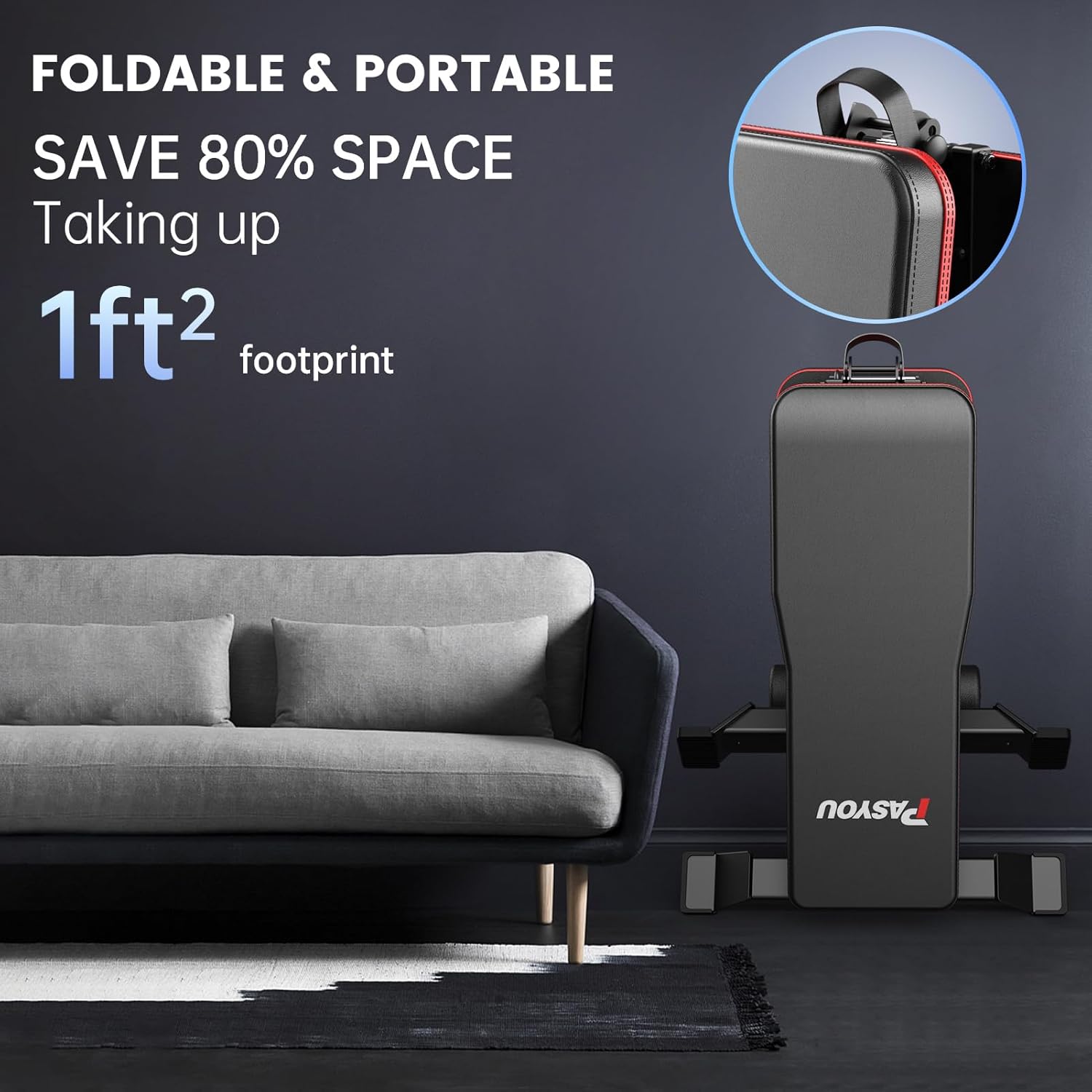 Pasyou Panca Pieghevole da Allenamento Regolabile - immagine 6