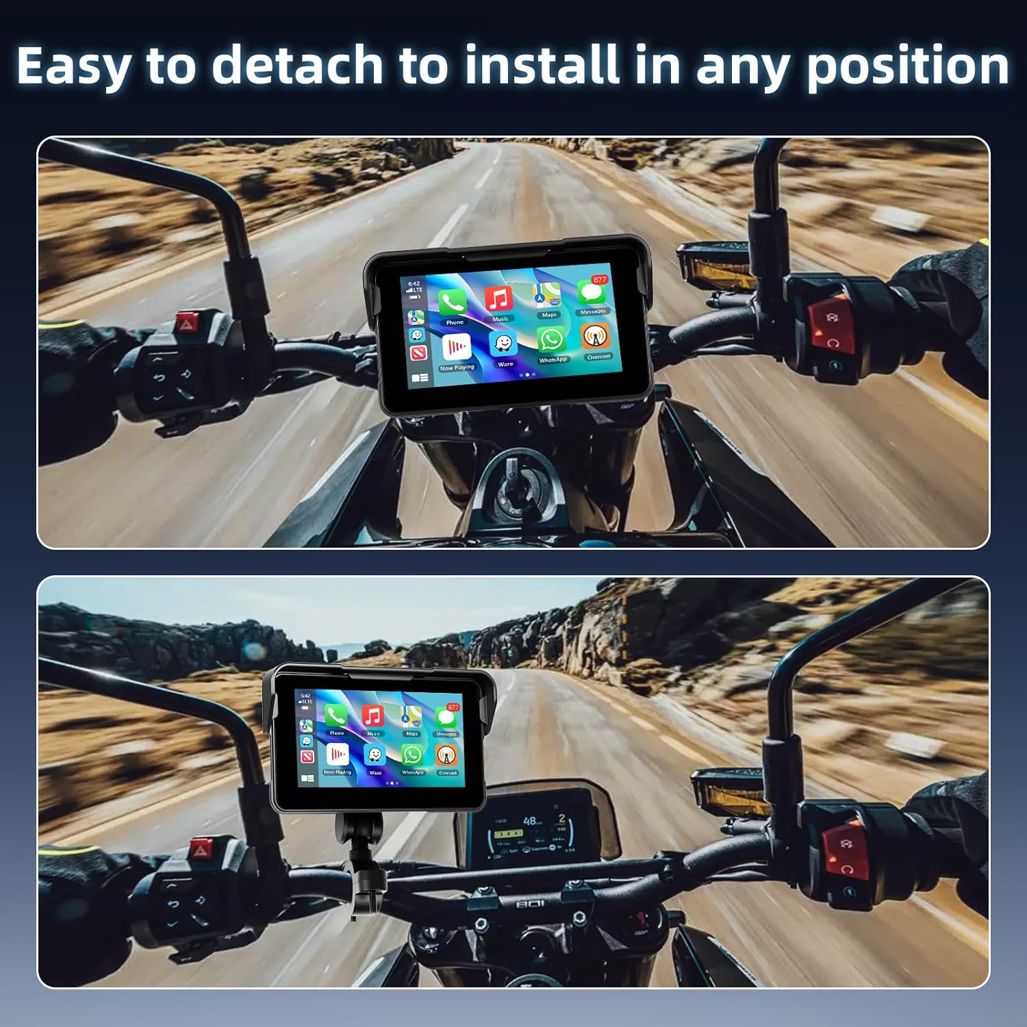 Schermo Carplay Moto 5" Touchscreen con Android Auto - immagine 7