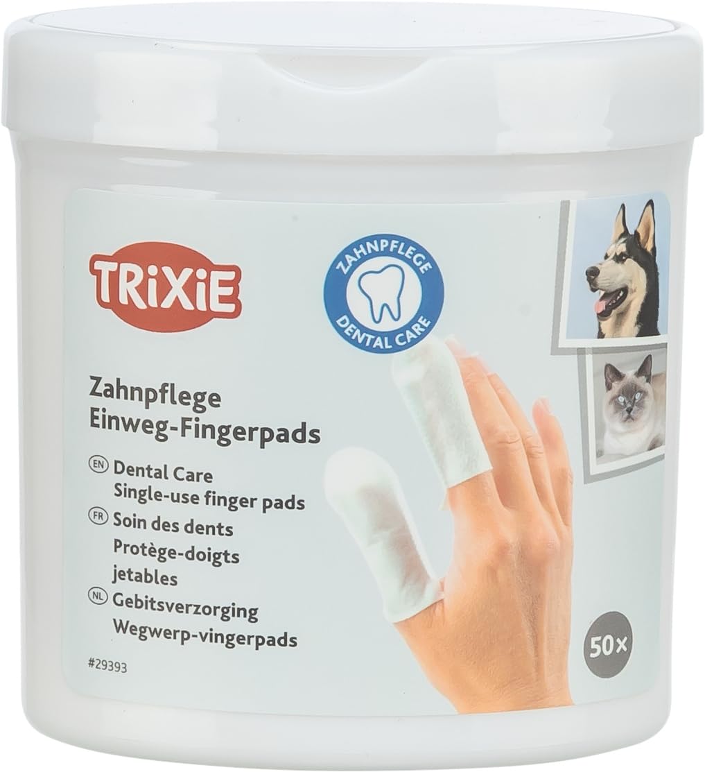Trixie SALVIETTE Dito MONOUSO Pulizia Denti 50 PZ.