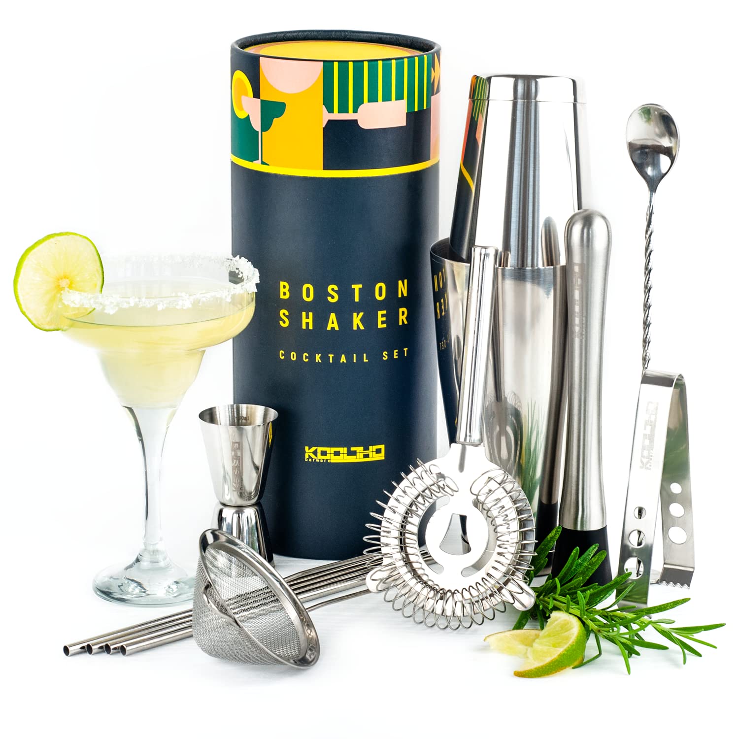 Boston Shaker Cocktail Professionale in Acciaio Inox