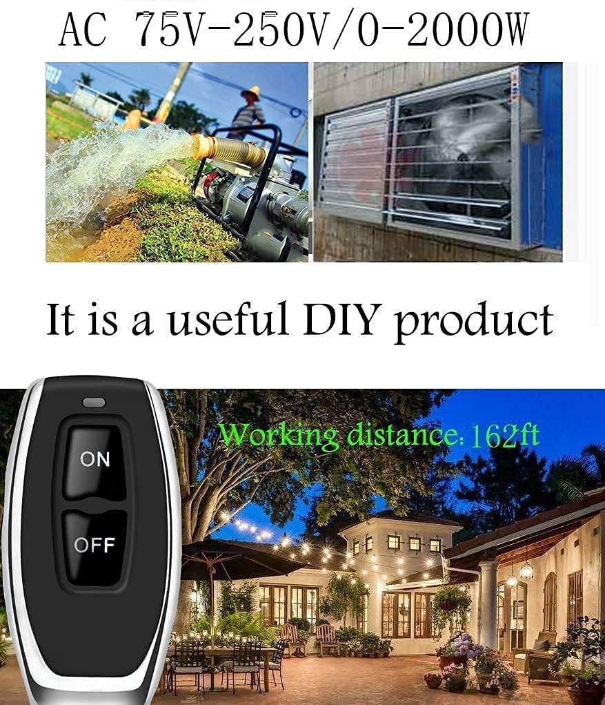 Dieserc Interruttore luce telecomando wireless 433Mhz - immagine 6