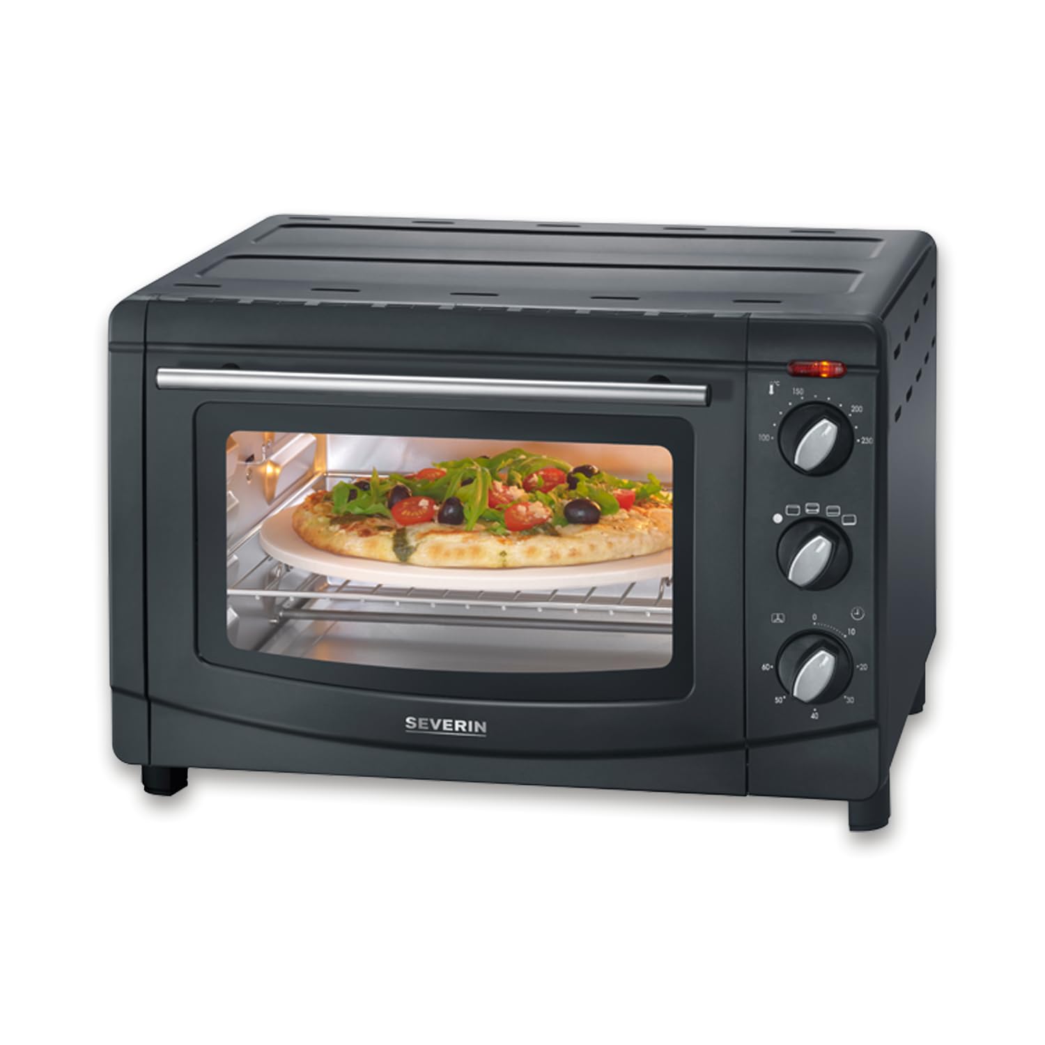 Severin TO 2068 Forno Elettrico 20 L 1500W, Nero