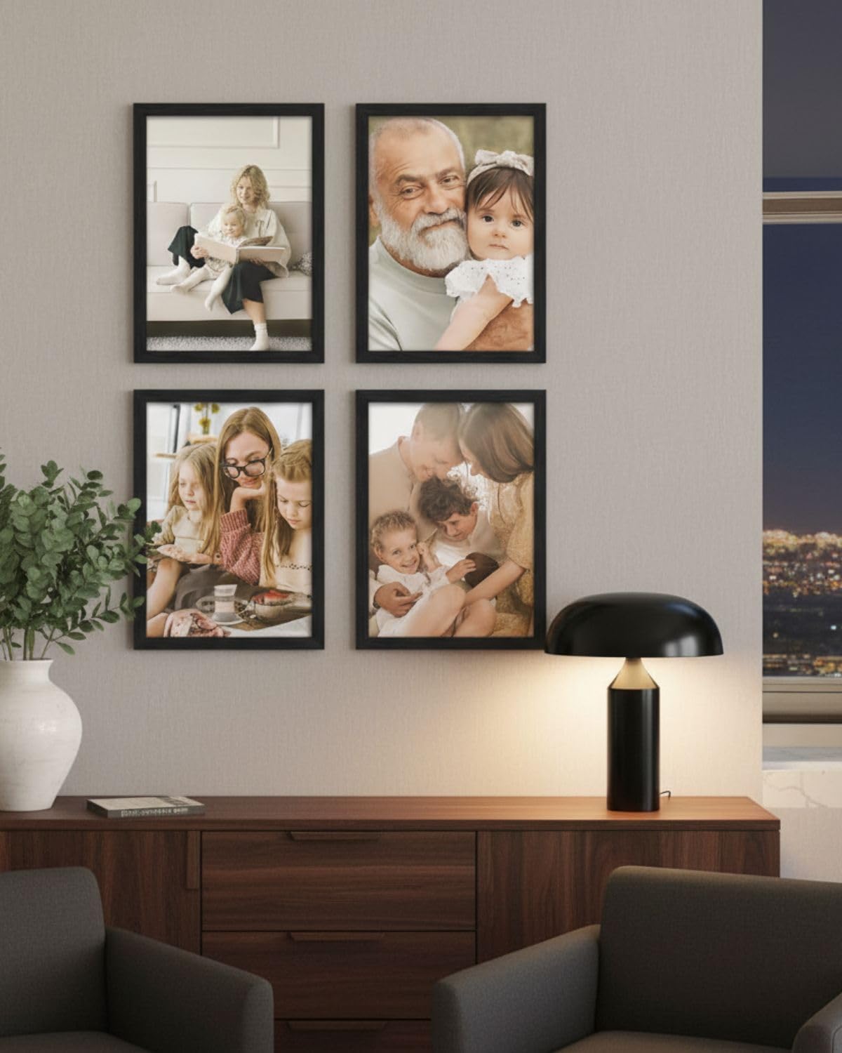 Cornice A4 in Legno Nero - 21x30cm - immagine 2