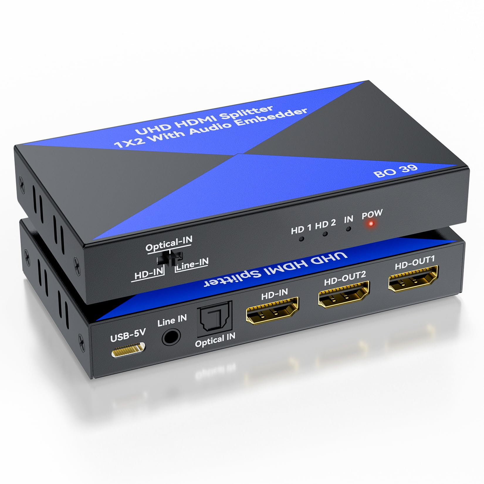 Sdoppiatore HDMI 4K 1 in 2 out con Audio Embedder