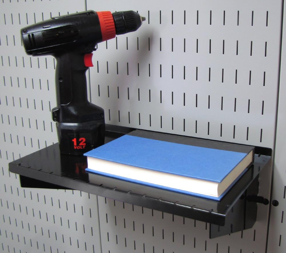 Wall Control Ripiano Pannello Forato 23cm, Nero - immagine 3