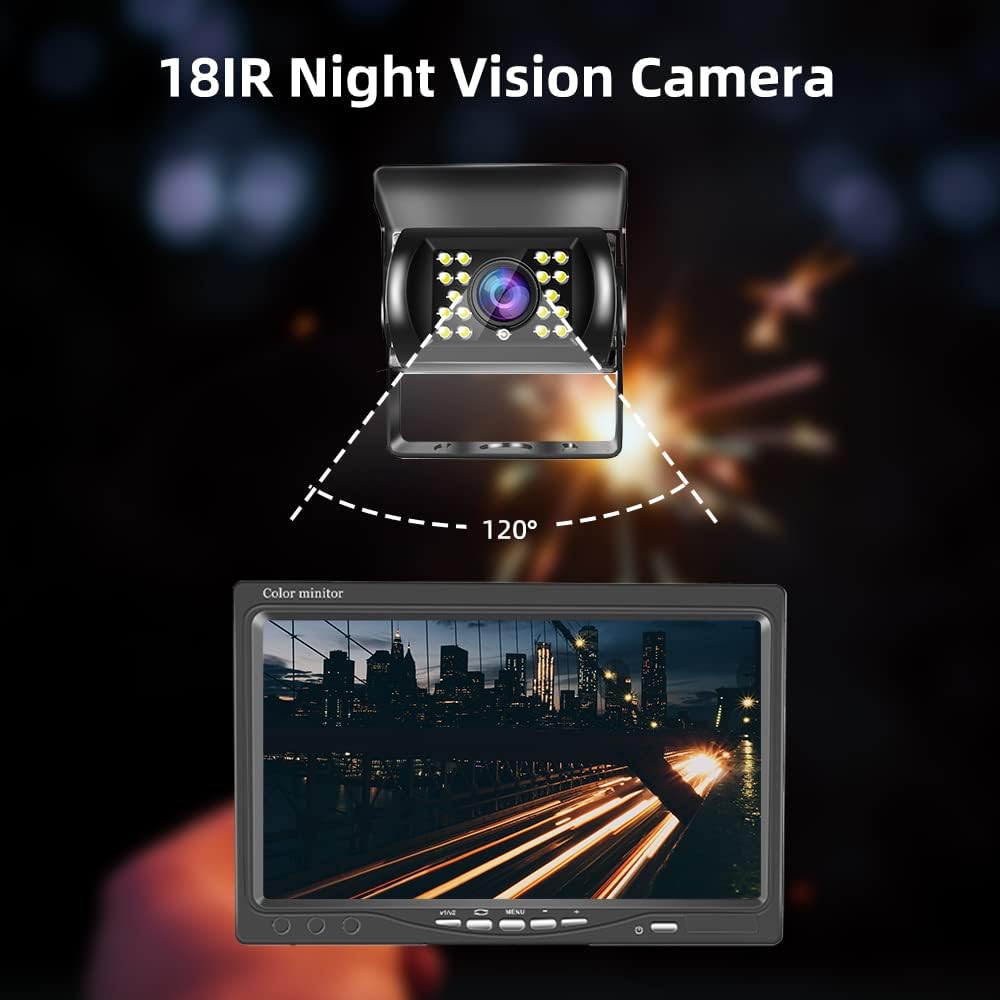 Telecamera Retromarcia Auto con Monitor 7 Pollici e Cavo - immagine 5