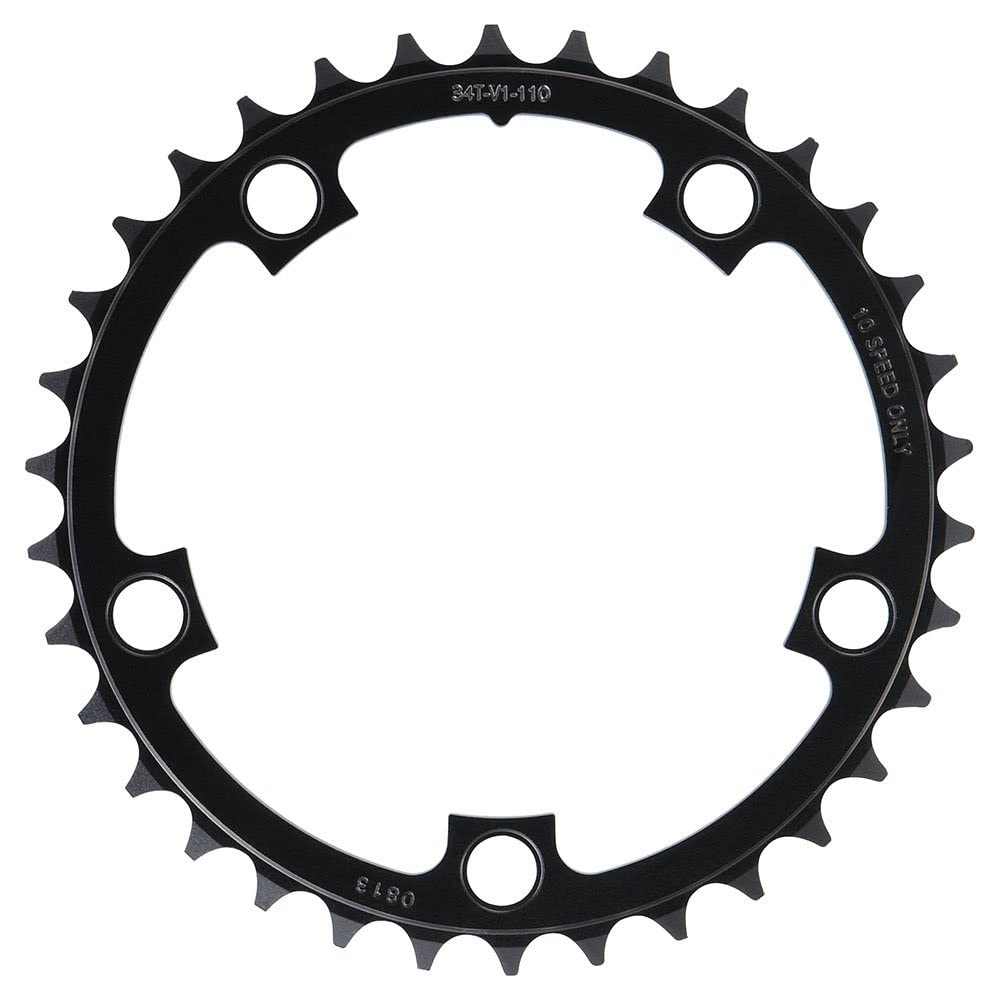 SRAM Corona stradale, 34t 5 bulloni 110 mm BCD in alluminio (50-34) - nero, 3 mm
