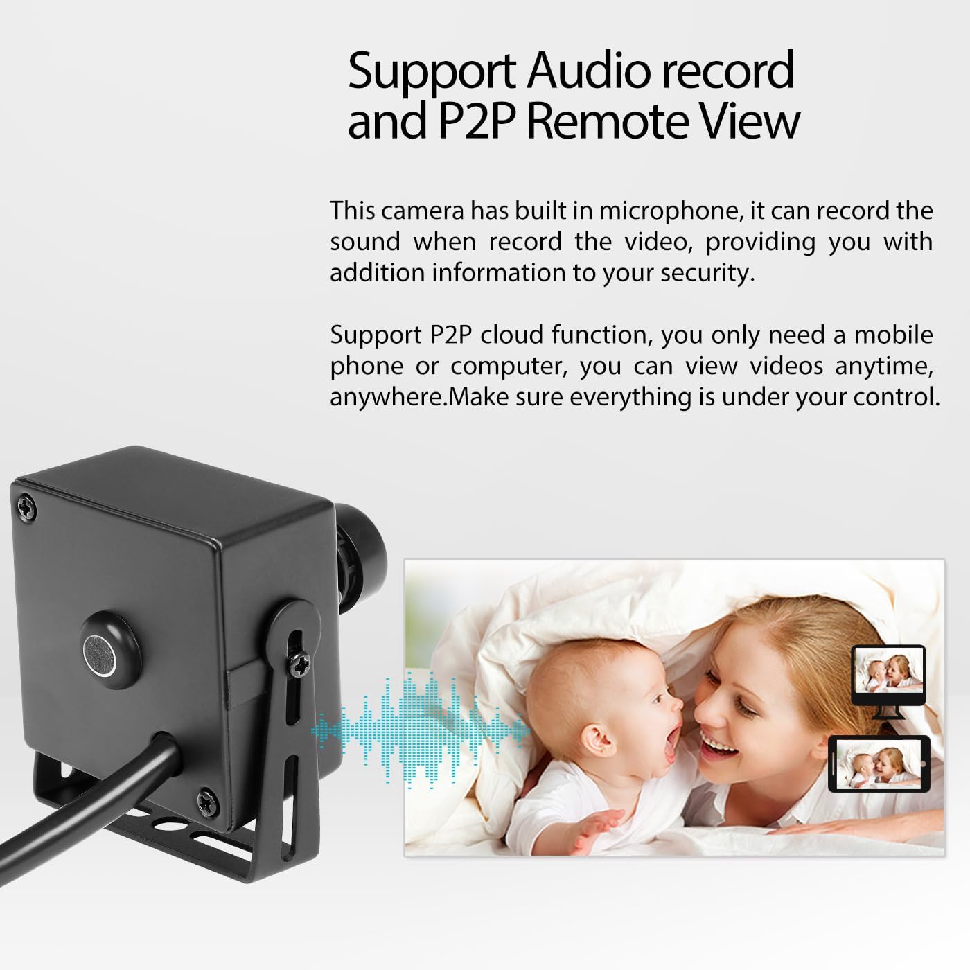 Revodata 5MP POE Telecamera IP Sicurezza Interni con Microfono - immagine 3