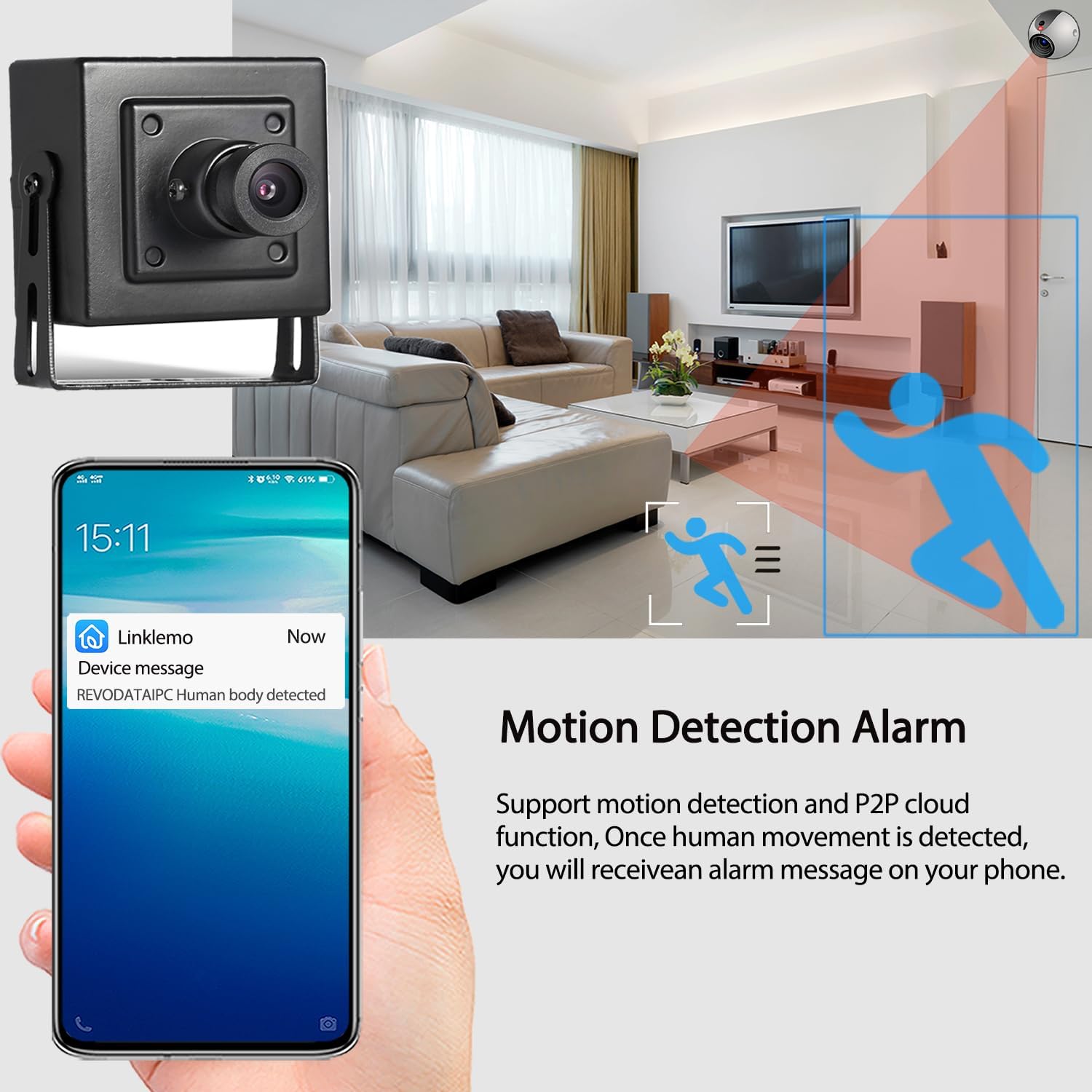 Revodata 5MP POE Telecamera IP Sicurezza Interni con Microfono - immagine 5