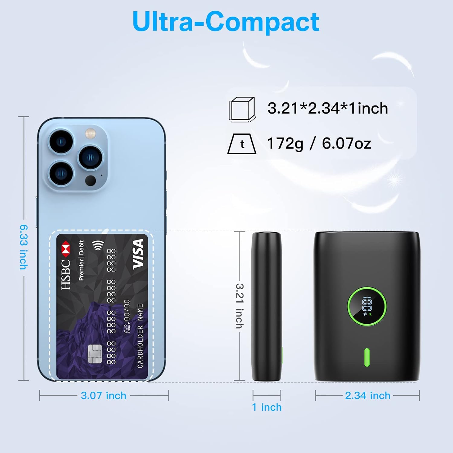 Caricatore Portatile PD 22.5W 10000 mAh Mini Fast Charge - immagine 5